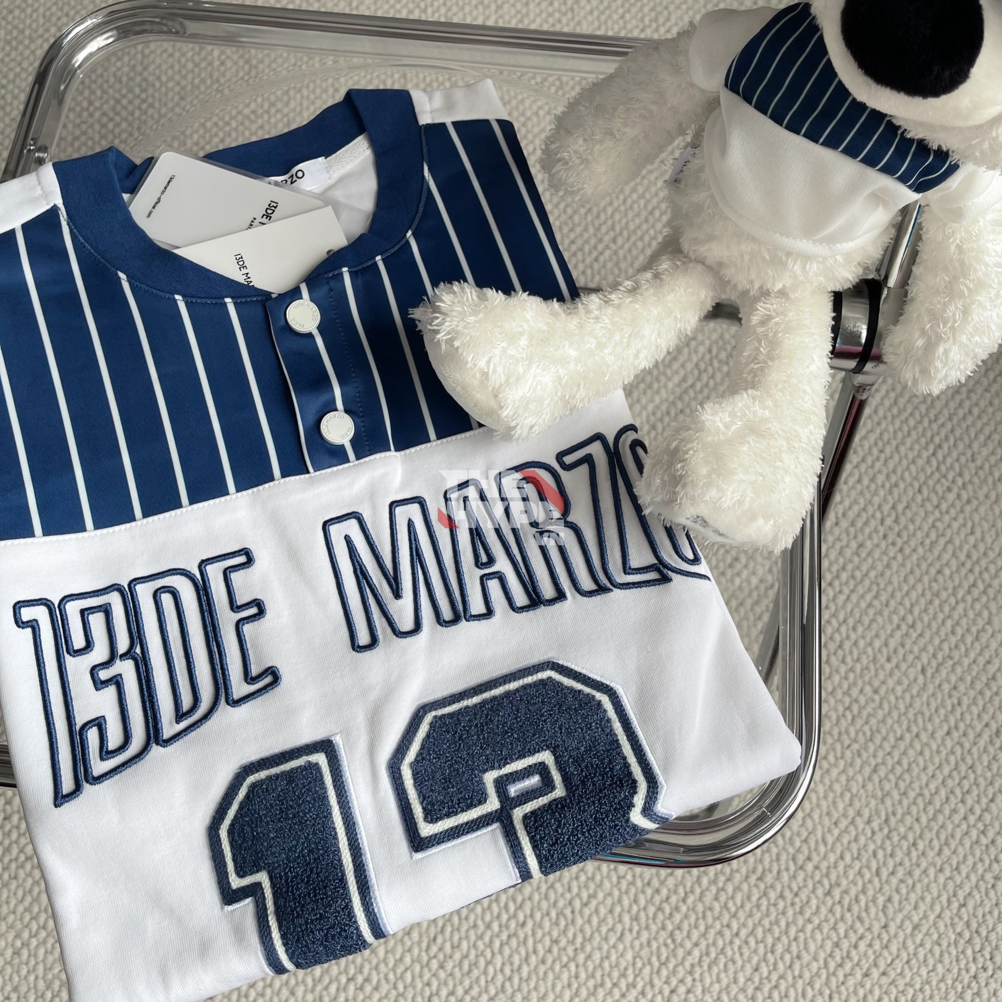 13DE MARZO TEE - Áo Thun Bear Baseball Fan (Bright White) Best Quality