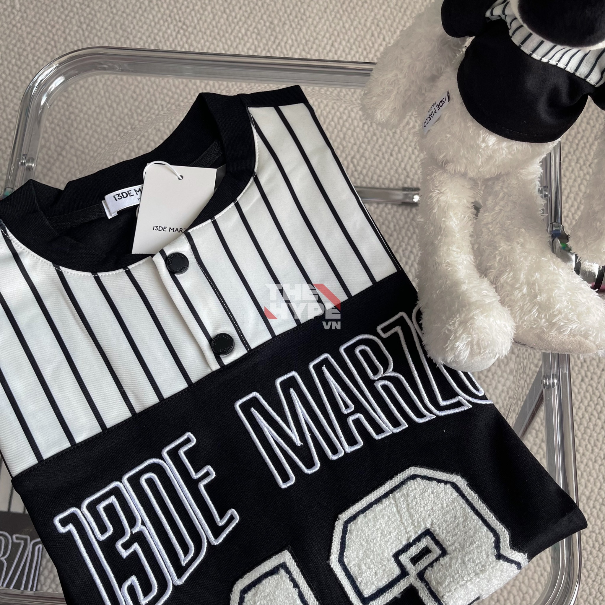 13DE MARZO TEE - Áo Thun Bear Baseball Fan (Đen) Best Quality