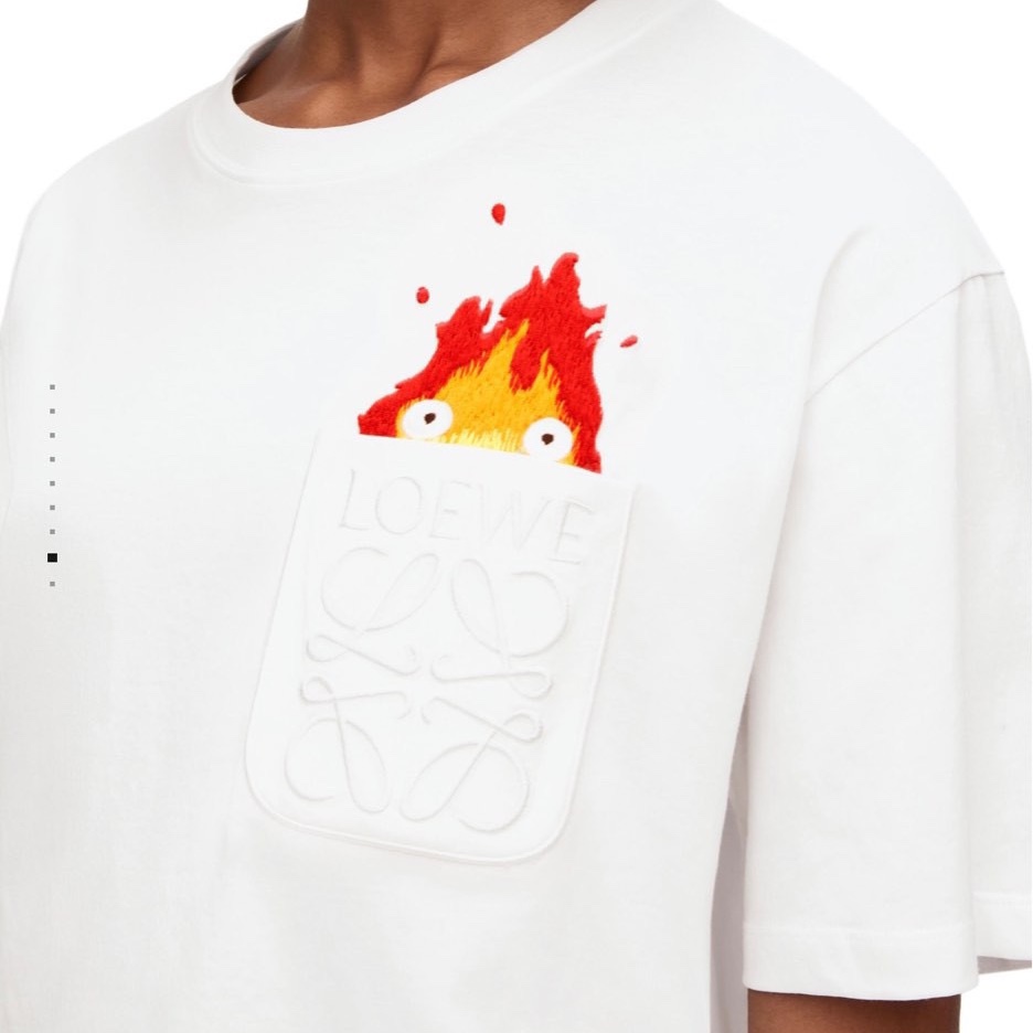 LOEWE TEE - Áo Thun Loewe Howl’s Moving Castle (Trắng) [MIRROR QUALITY]