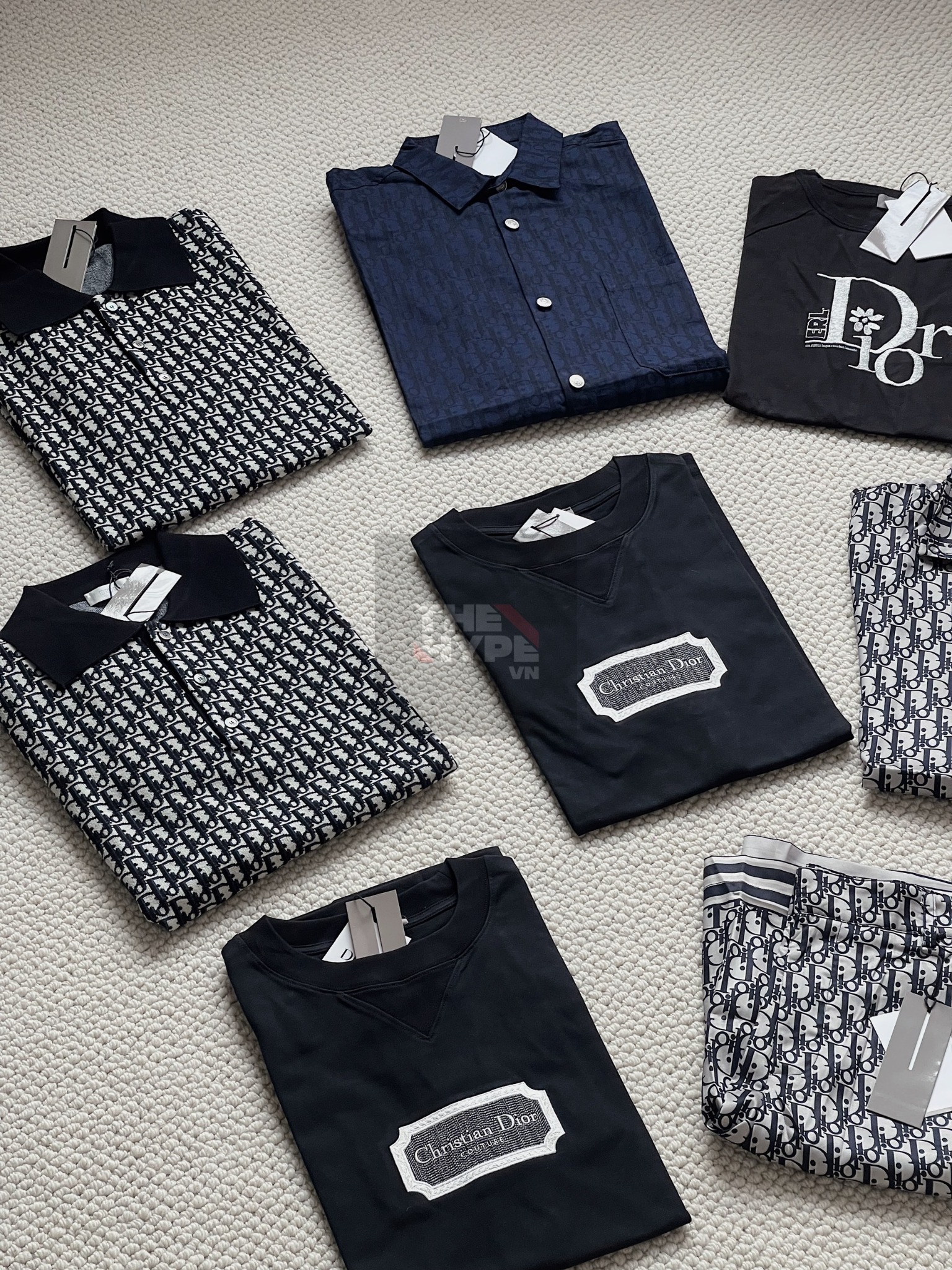 Áo Polo Dior Oblique (Black) [Mirror Quality]