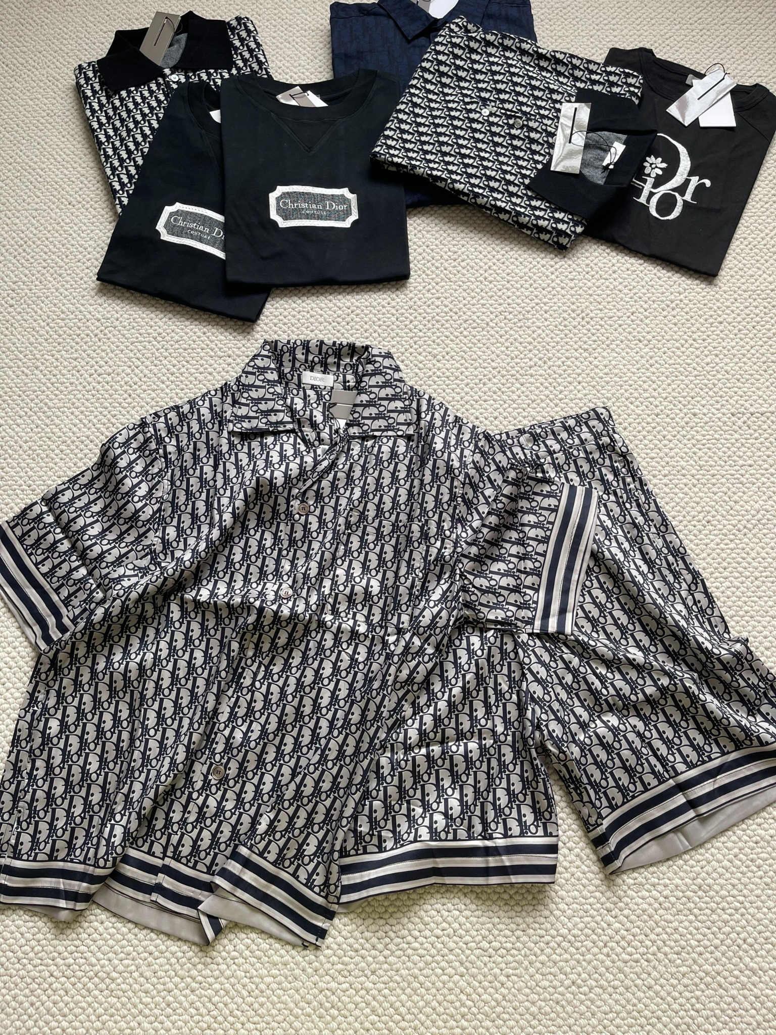 DIOR SET - Shirt, Shorts Dior Silk Hawaiian Oblique [Mirror Quality]