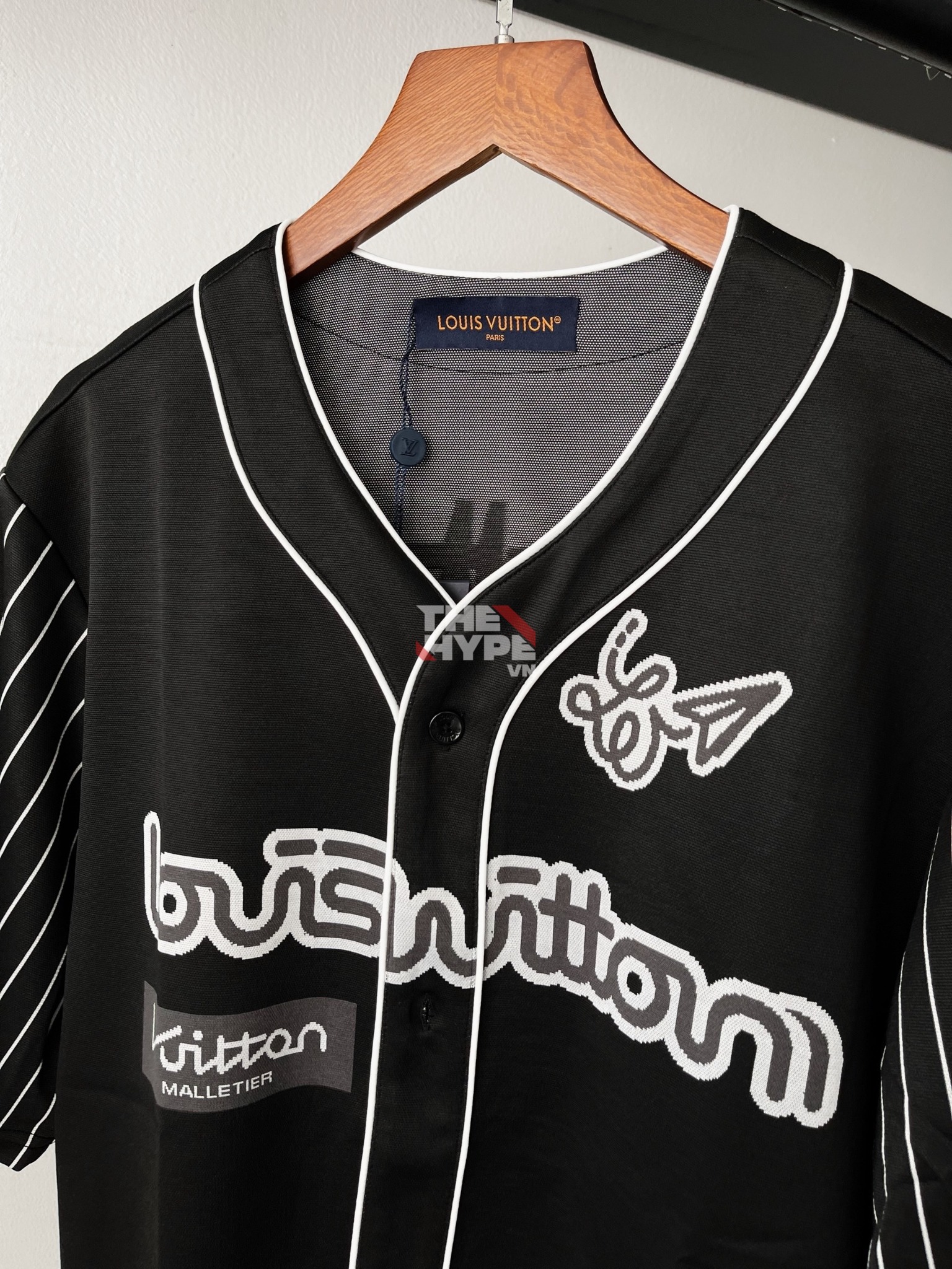 LOUIS VUITTON SHIRT - Áo LV Baseball Shirt (Black) [Mirror Quality]
