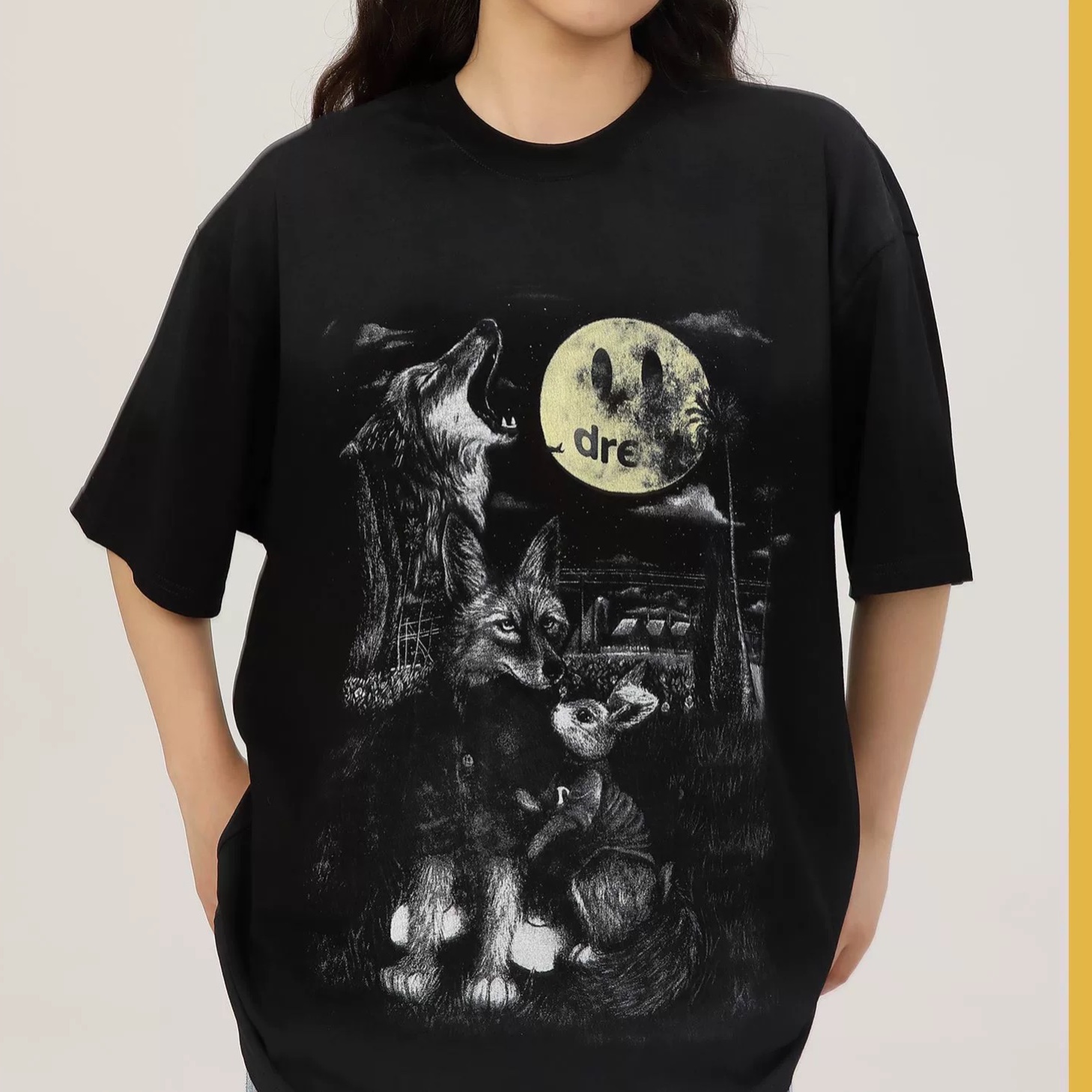 DREW TEE - Áo Thun Drew Full Moon SS23 (Đen) [Mirror Quality]