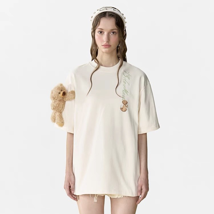 13DE MARZO TEE - Áo Thun Macaron Logo (White) Best Quality