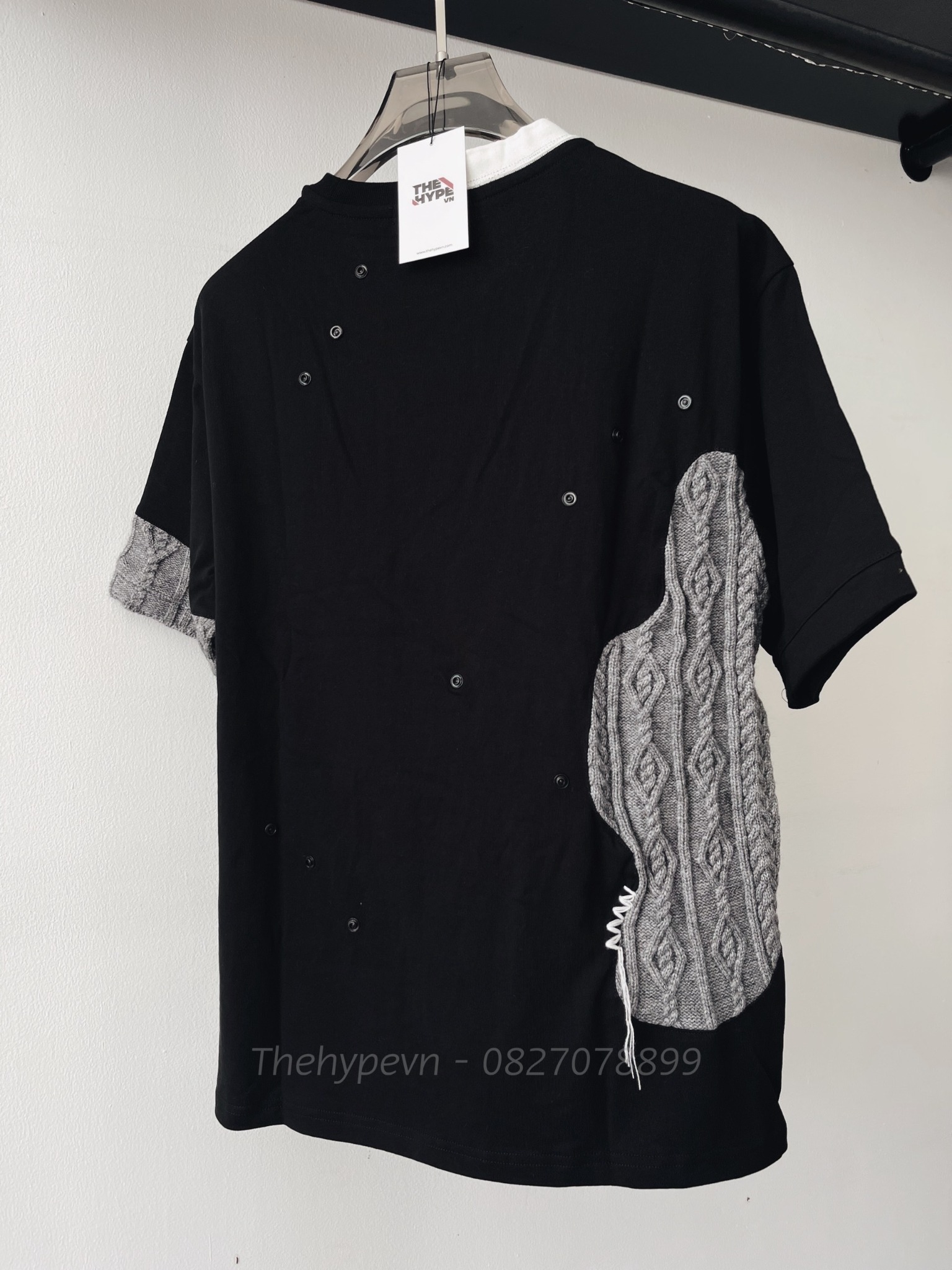 Áo Thun 13De Marzo Bear Knit Suture (Black) Best Quality