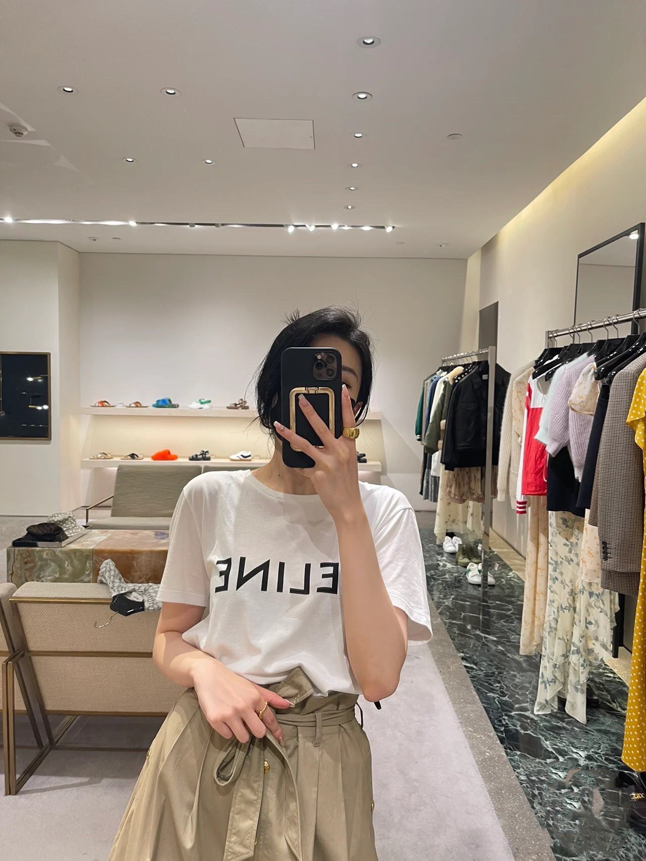Áo Thun Celine Loose Cotton (White) [Mirror Quality]