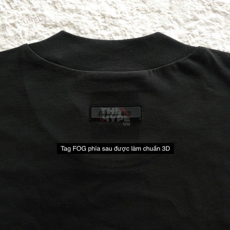 FOG TEE - Áo FOG Essentials Logo Suede SS23 (Jet Black) [Mirror Quality]
