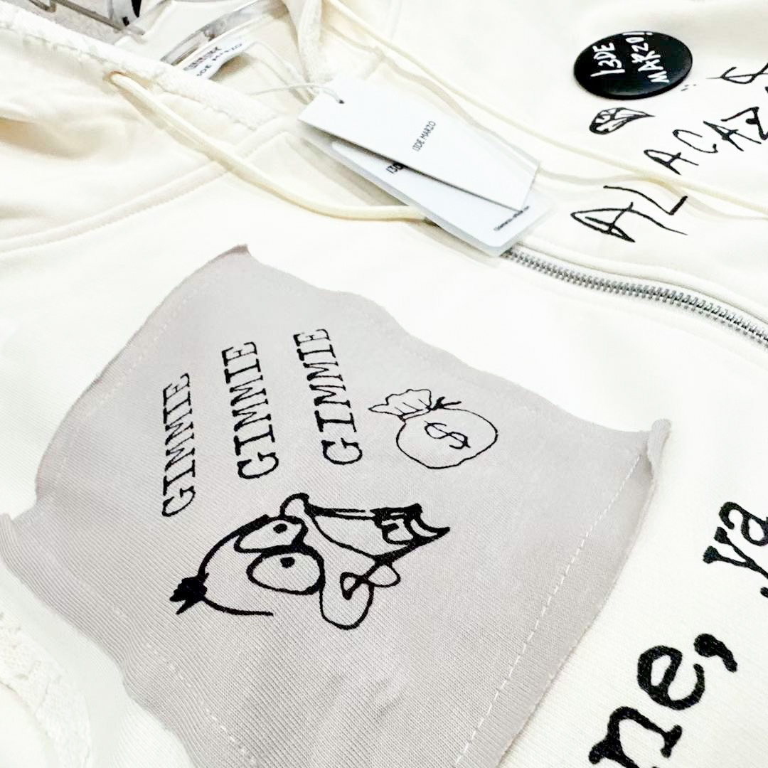 13DE MARZO HOODIE - Áo Hoodie Daffy Duck Sketch Zip (Đen) Best Quality