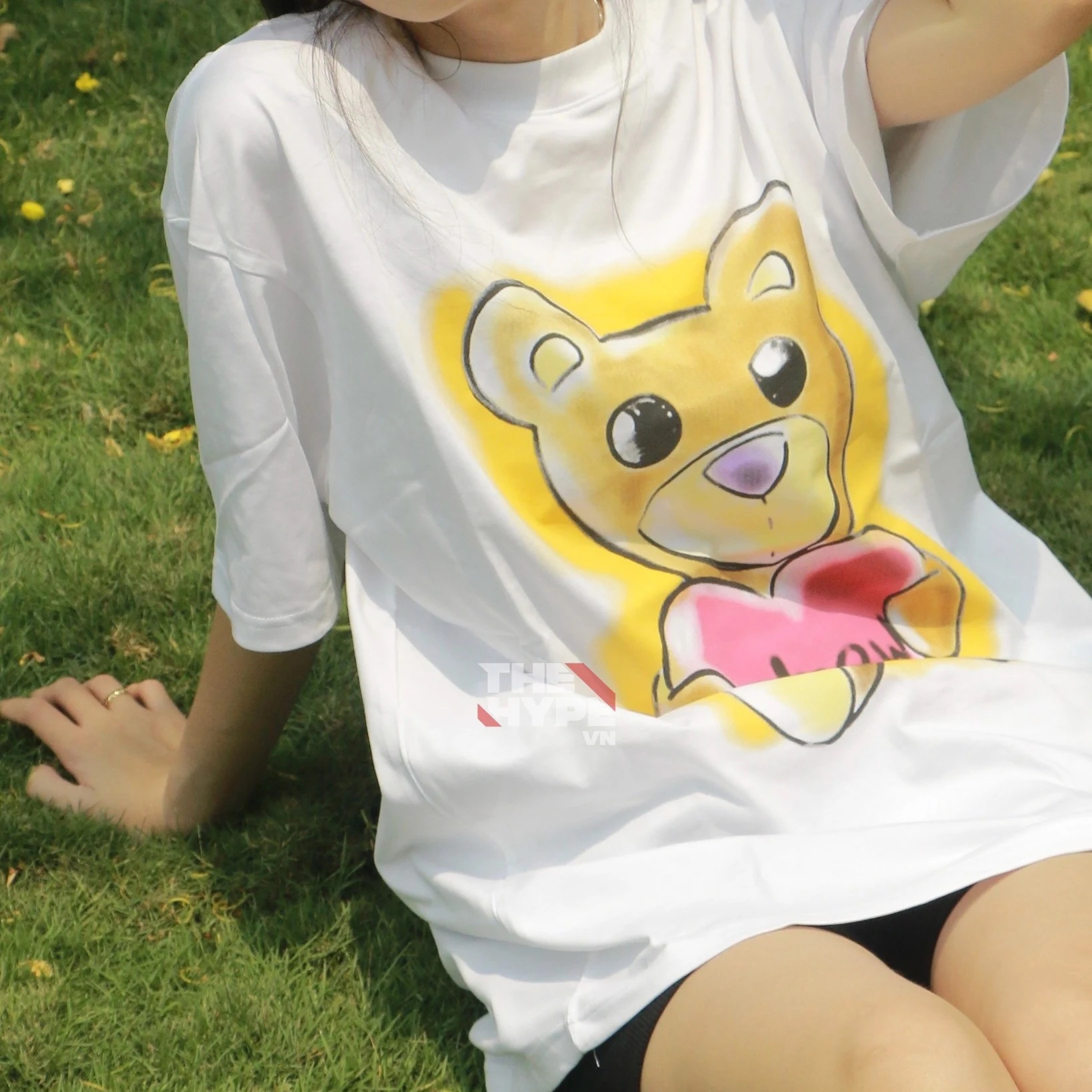 DREW TEE - Áo Thun Drew Heart Teddy SS23 (White) [Mirror Quality]