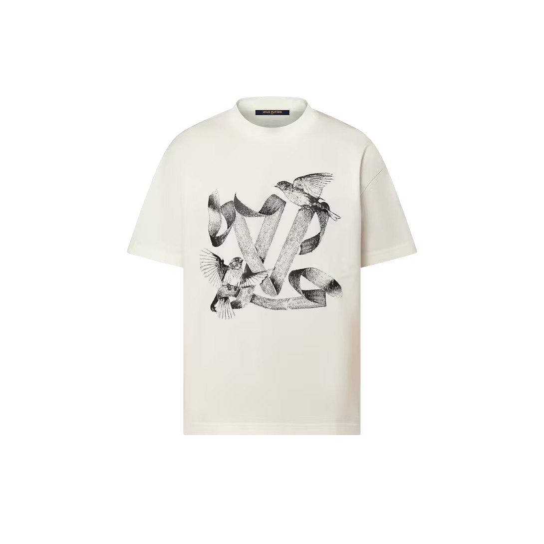 Áo Thun Louis Vuitton LV Bird Printed (White) [Mirror Quality]