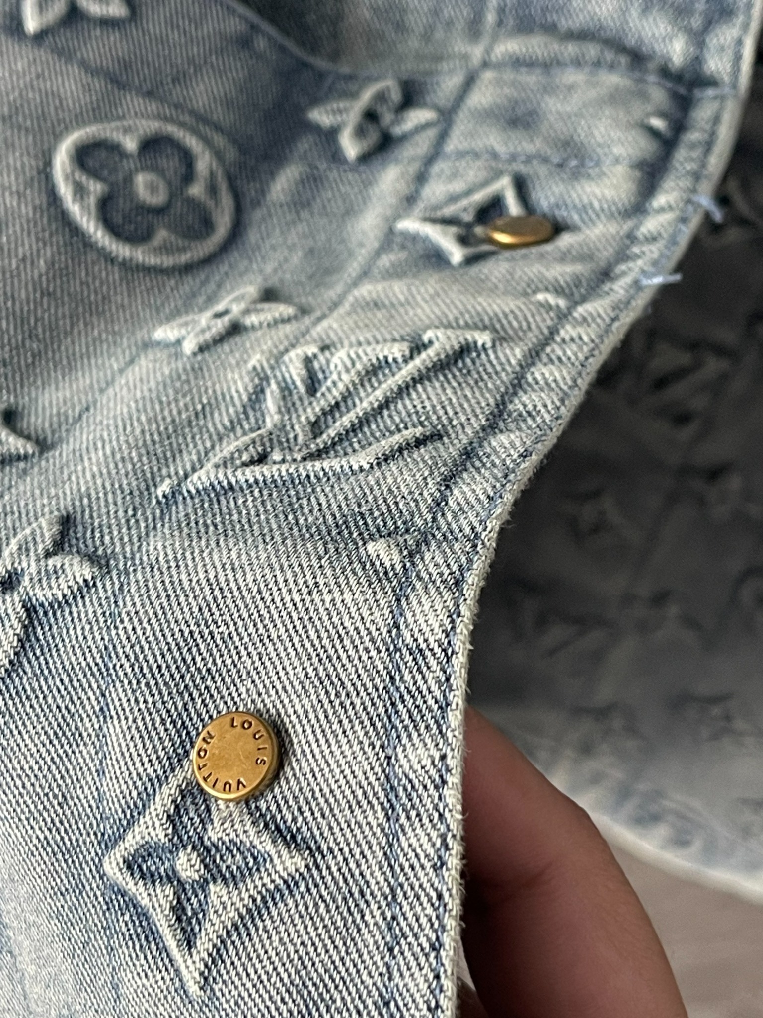Áo Sơ Mi Louis Vuitton Short Sleeved Denim Workwear(Blue) [Mirror Quality]