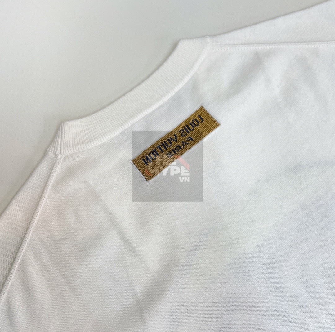 Áo Thun Louis Vuitton LV Intarsia Green Motif (White) [Mirror Quality]