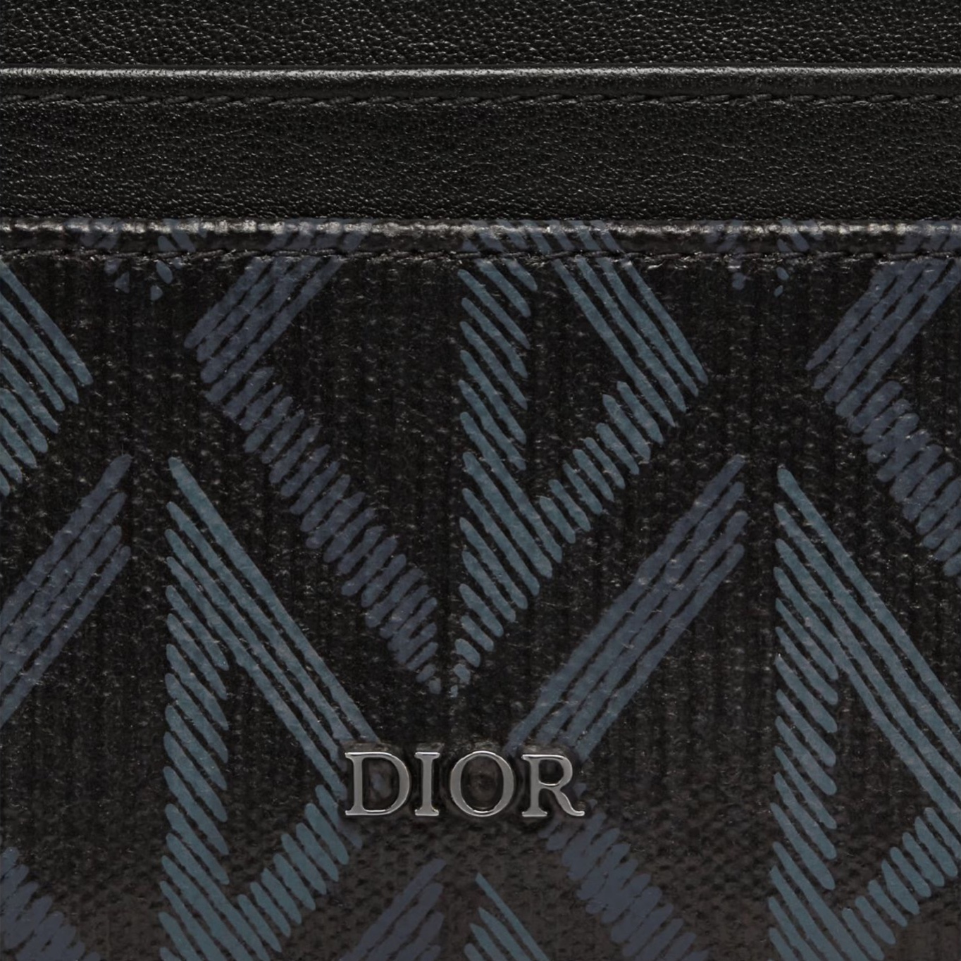 Card Holder Dior Black CD Diamond Canvas (Black) [Mirror Quality]