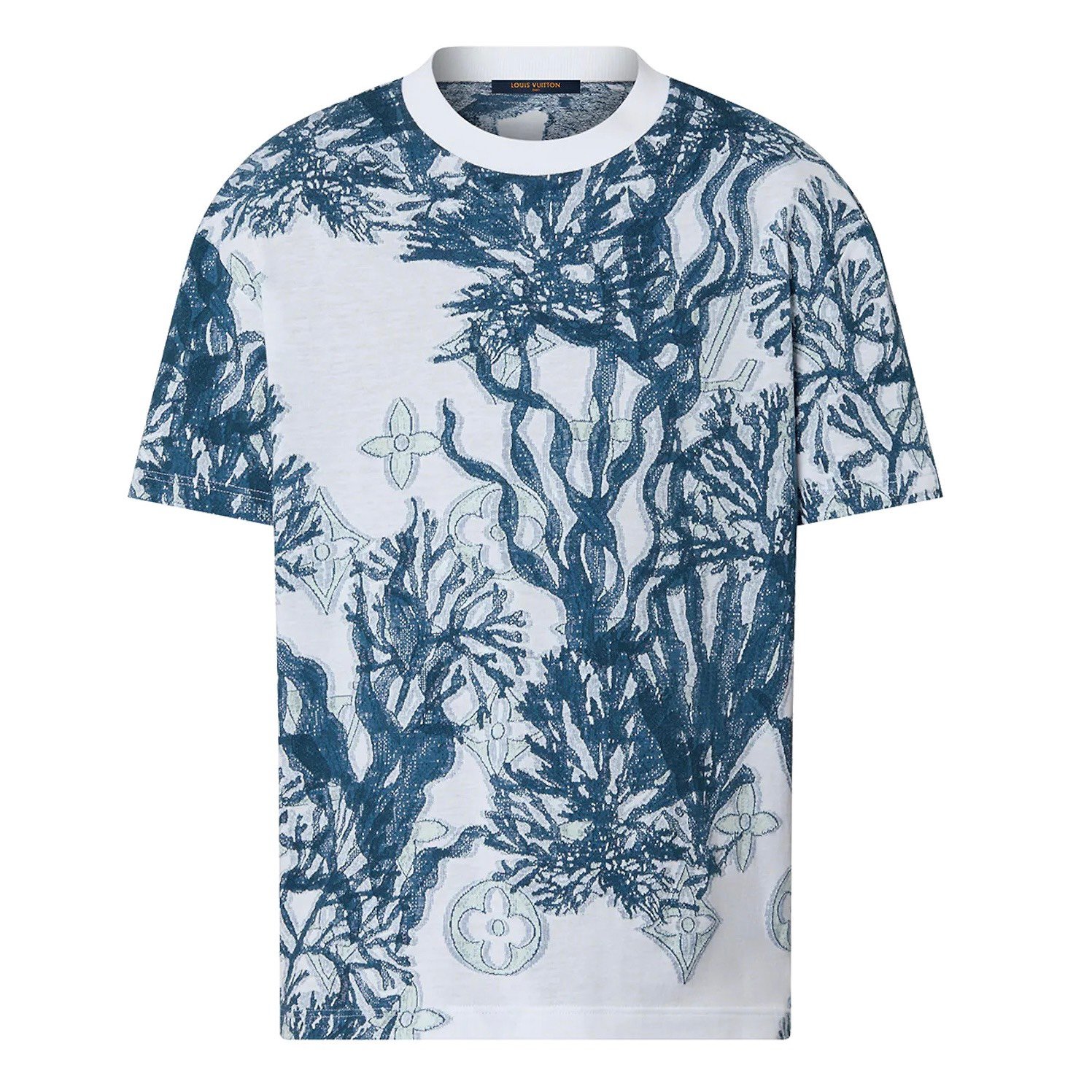 Áo thun Louis Vuitton LV Graphic Cotton Short-Sleeved (Blue) [Mirror Quality]