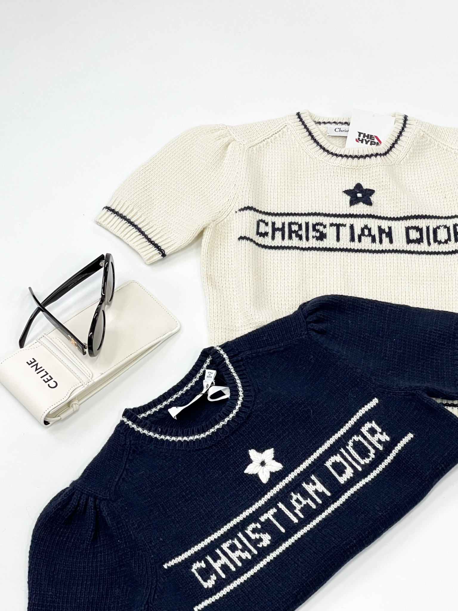 Áo Sweater Dior Short-sleeve Knit Embroidered (Cream) [Mirror Quality]
