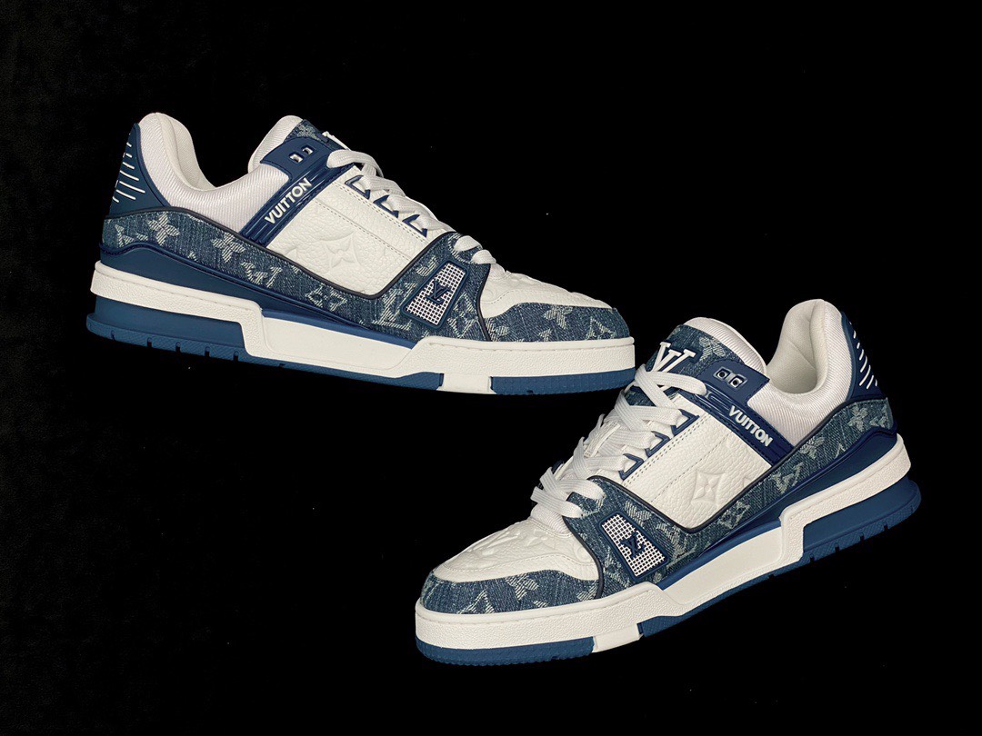 Giày LV Trainer Sneaker (Blue) [Mirror Quality]
