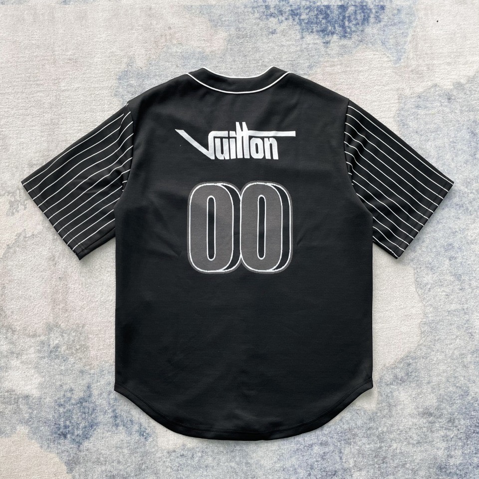 LOUIS VUITTON SHIRT - Áo LV Baseball Shirt (Black) [Mirror Quality]