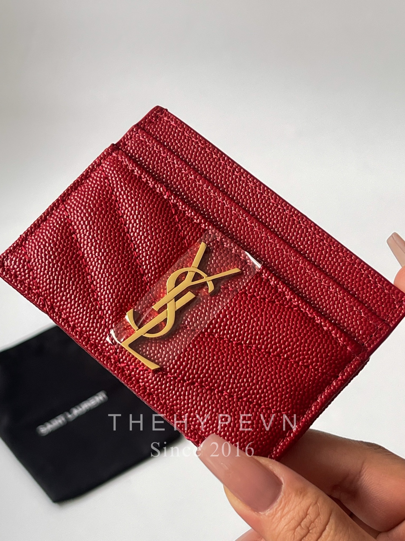 Card Holder Saint Laurent YSL Logo Yellow (Red) [Mirorr Quality]