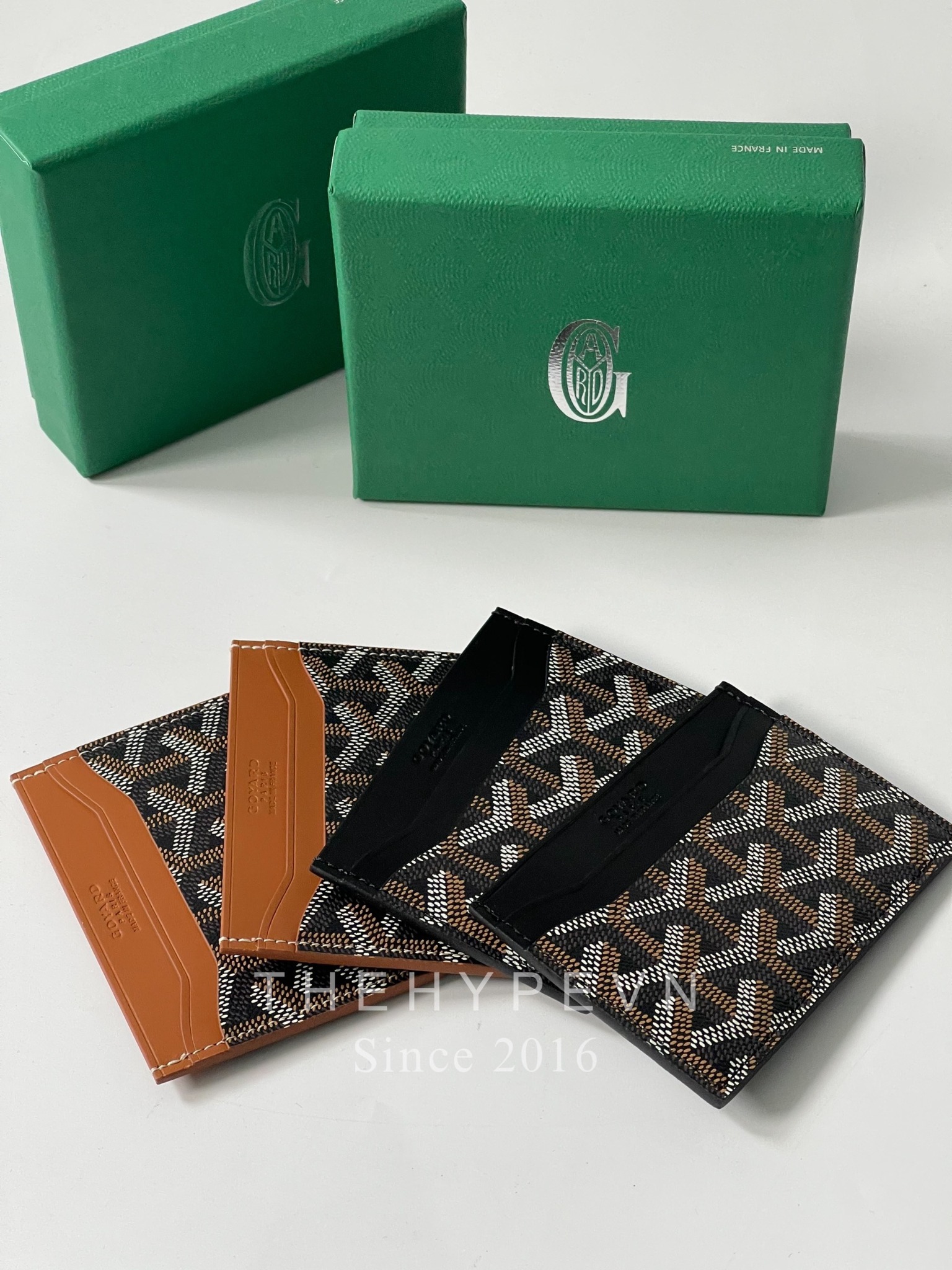 Card Holder Goyard Classic (Tan-Black) [Mirror Quality]