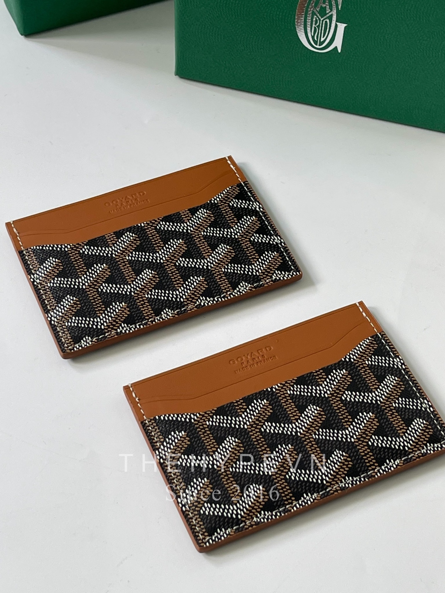 Card Holder Goyard Classic (Tan-Black) [Mirror Quality]