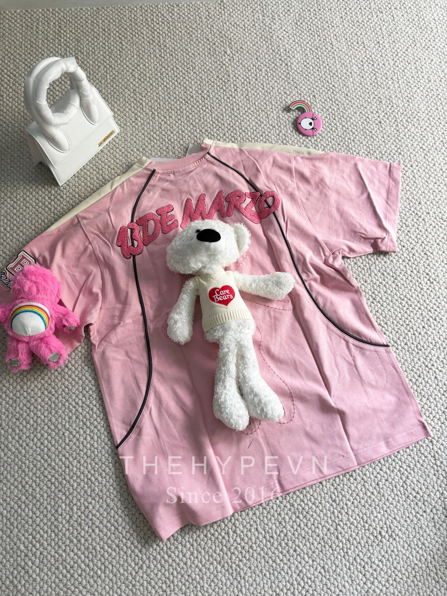 Áo Thun 13DE Marzo x Care Bears Hud Squad (Pink) Best Quality