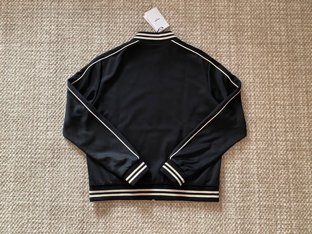 Áo Khoác Celine Triomphe Teddy Double Face Jersey (Black) [Mirror Quality]