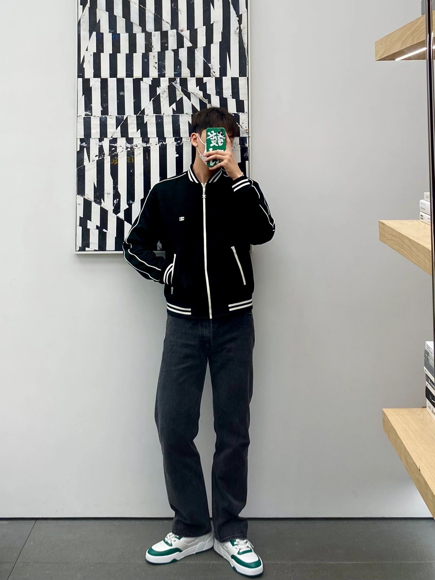 Áo Khoác Celine Triomphe Teddy Double Face Jersey (Black) [Mirror Quality]