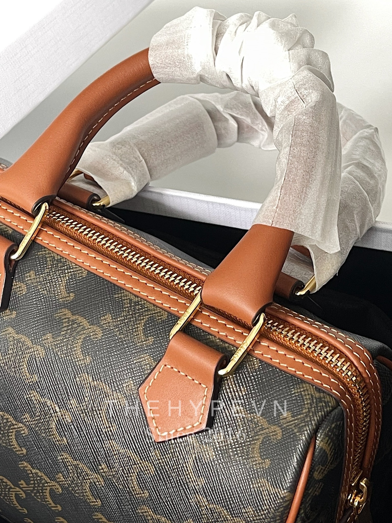 Túi Celine SMALL BOSTON CUIR TRIOMPHE (Tan) [MIRROR QUALITY]