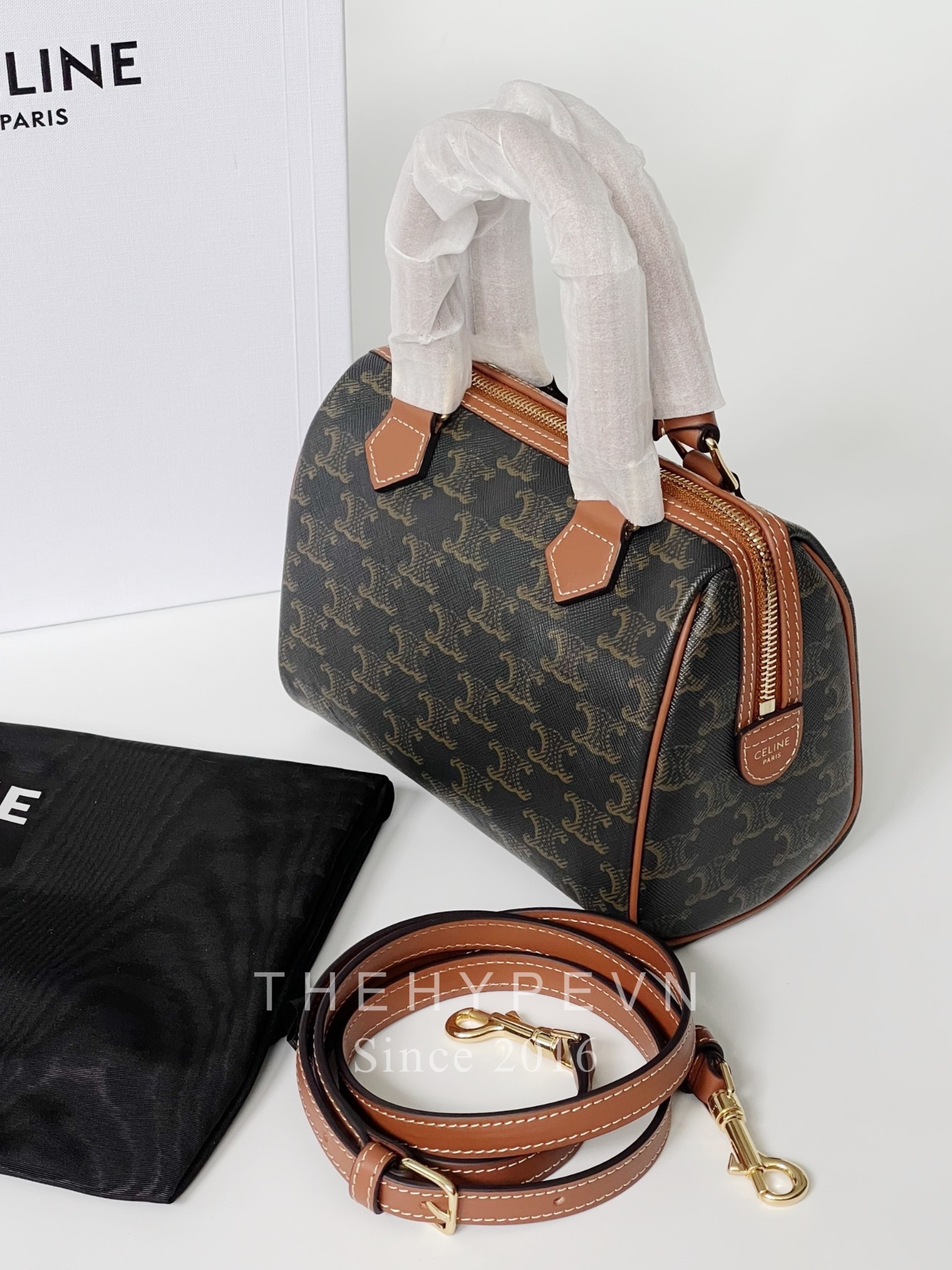Túi Celine SMALL BOSTON CUIR TRIOMPHE (Tan) [MIRROR QUALITY]