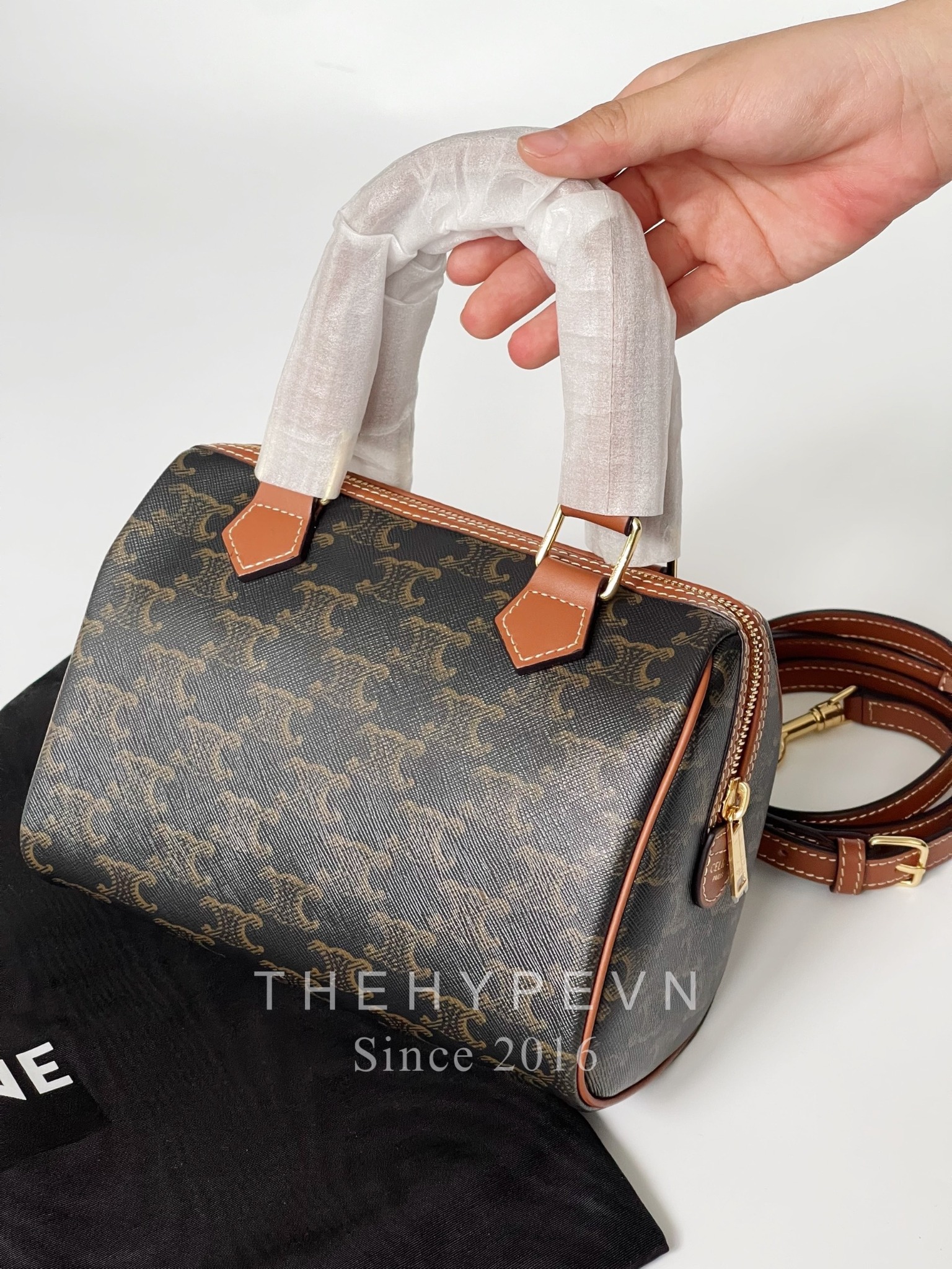 Túi Celine SMALL BOSTON CUIR TRIOMPHE (Tan) [MIRROR QUALITY]