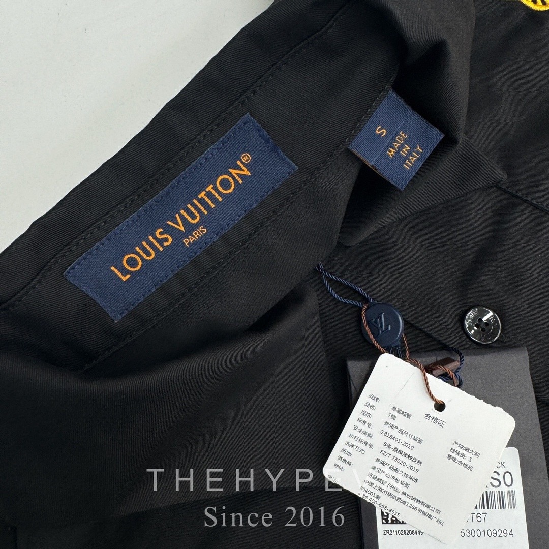 Áo Sơ Mi Louis Vuitton LV Eiffel Pont Neuf embroidery (Black) [Mirror Quality]