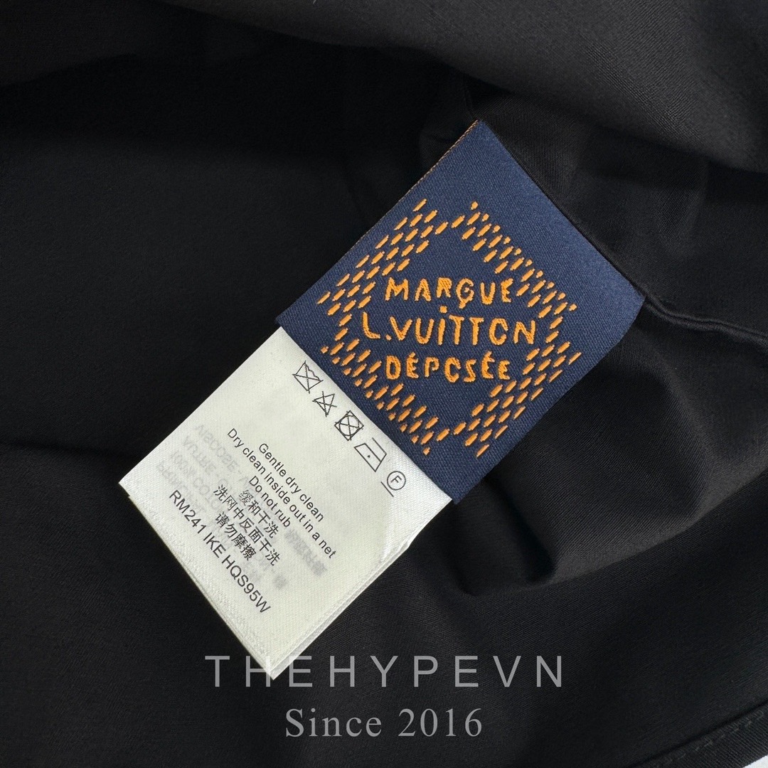 Áo Sơ Mi Louis Vuitton LV Eiffel Pont Neuf embroidery (Black) [Mirror Quality]