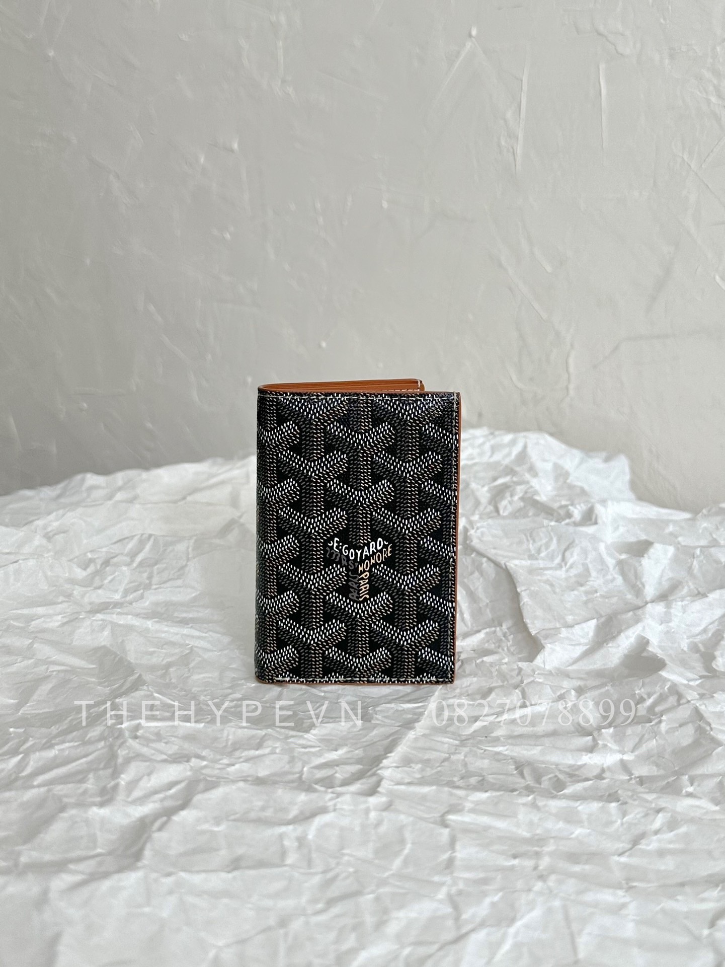 GOYARD CARD HOLDER - Saint-Marc Card Wallet (Black & Tan) [MIRROR QUALITY]