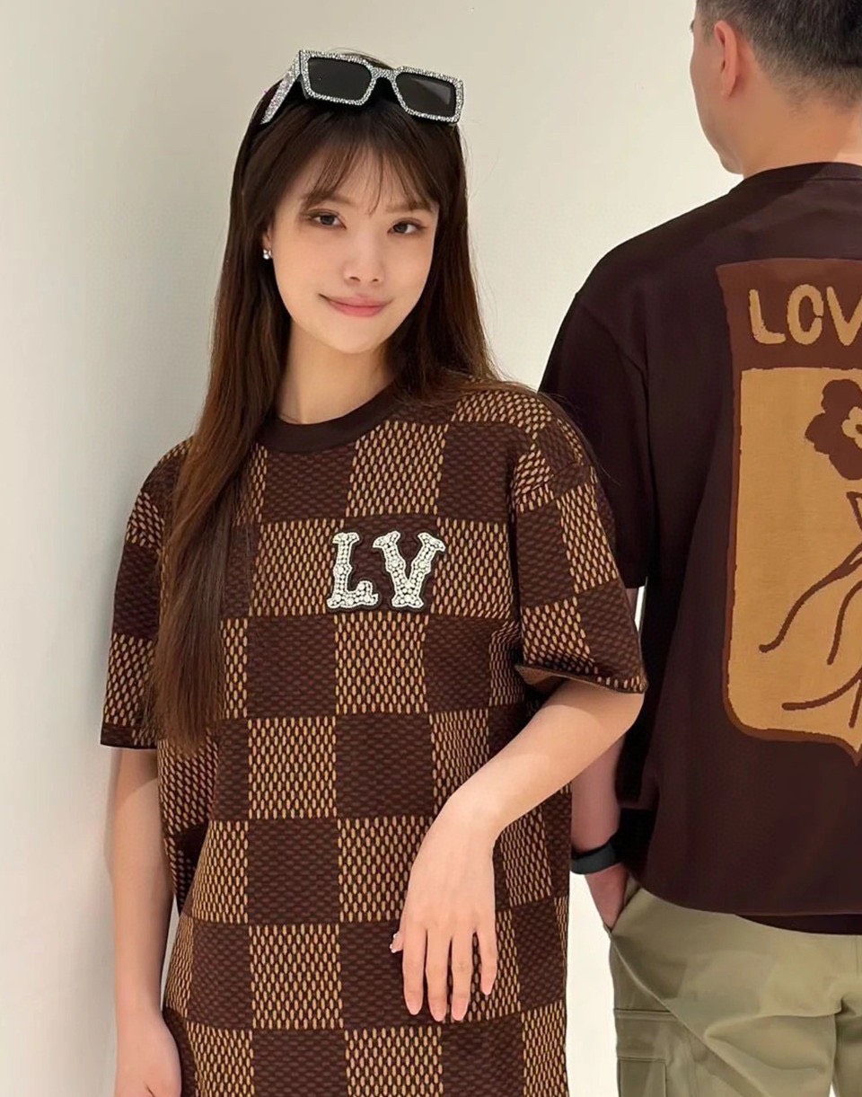 Áo Thun Louis Vuitton LV Damier (Sienna) [Mirror Quality]