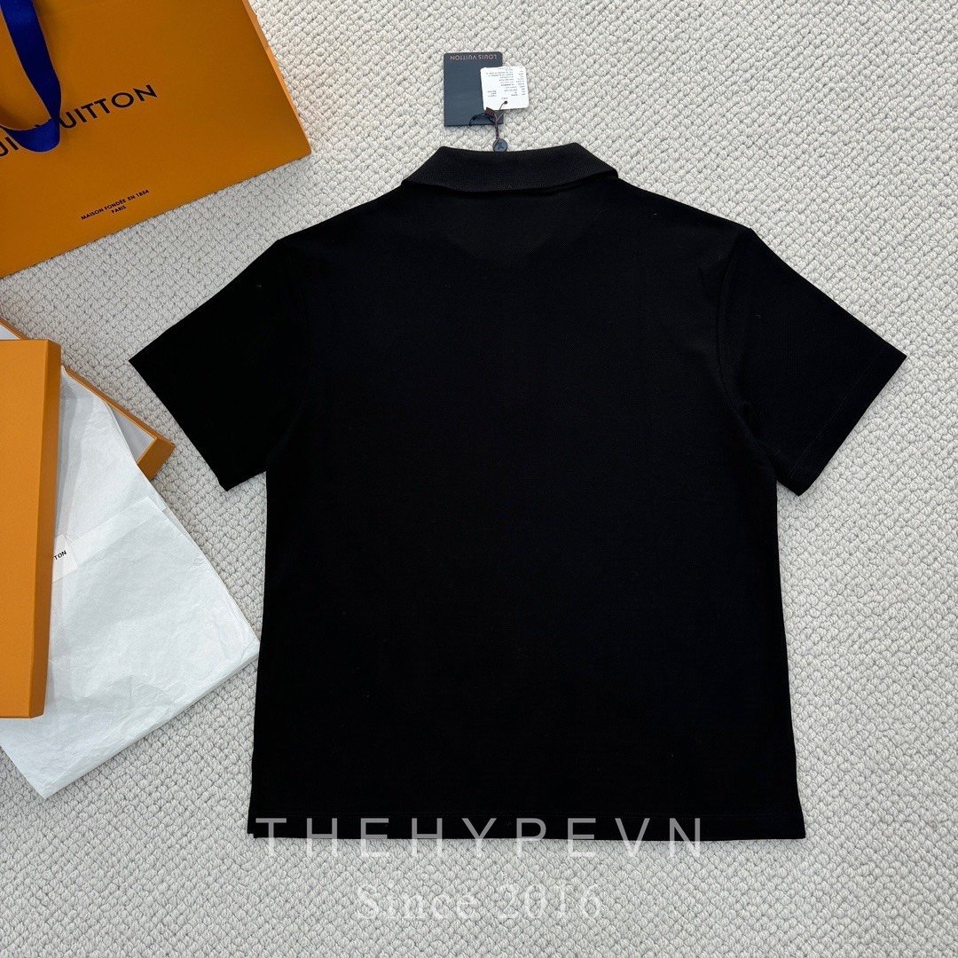 Áo Polo Louis Vuitton LV Signature Logo SS24 (Black) [Mirror Quality]