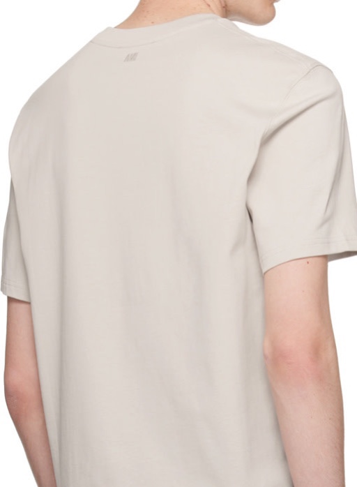 ÁO PHÔNG AMI PARIS EMBOSSED HEART LOGO TEE (CHALK)