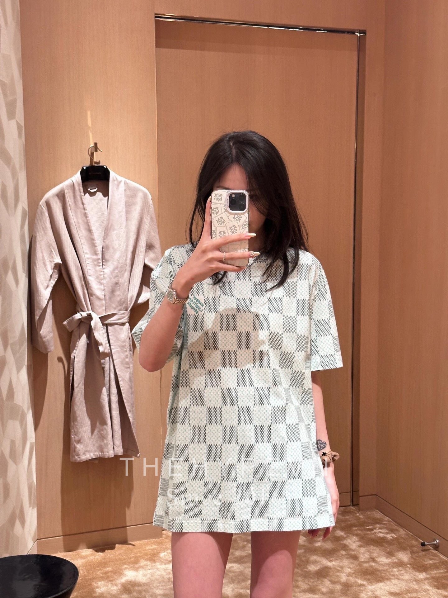 Áo Thun Louis Vuitton LV Damier Monogram (Blue-Green) [Mirror Quality]