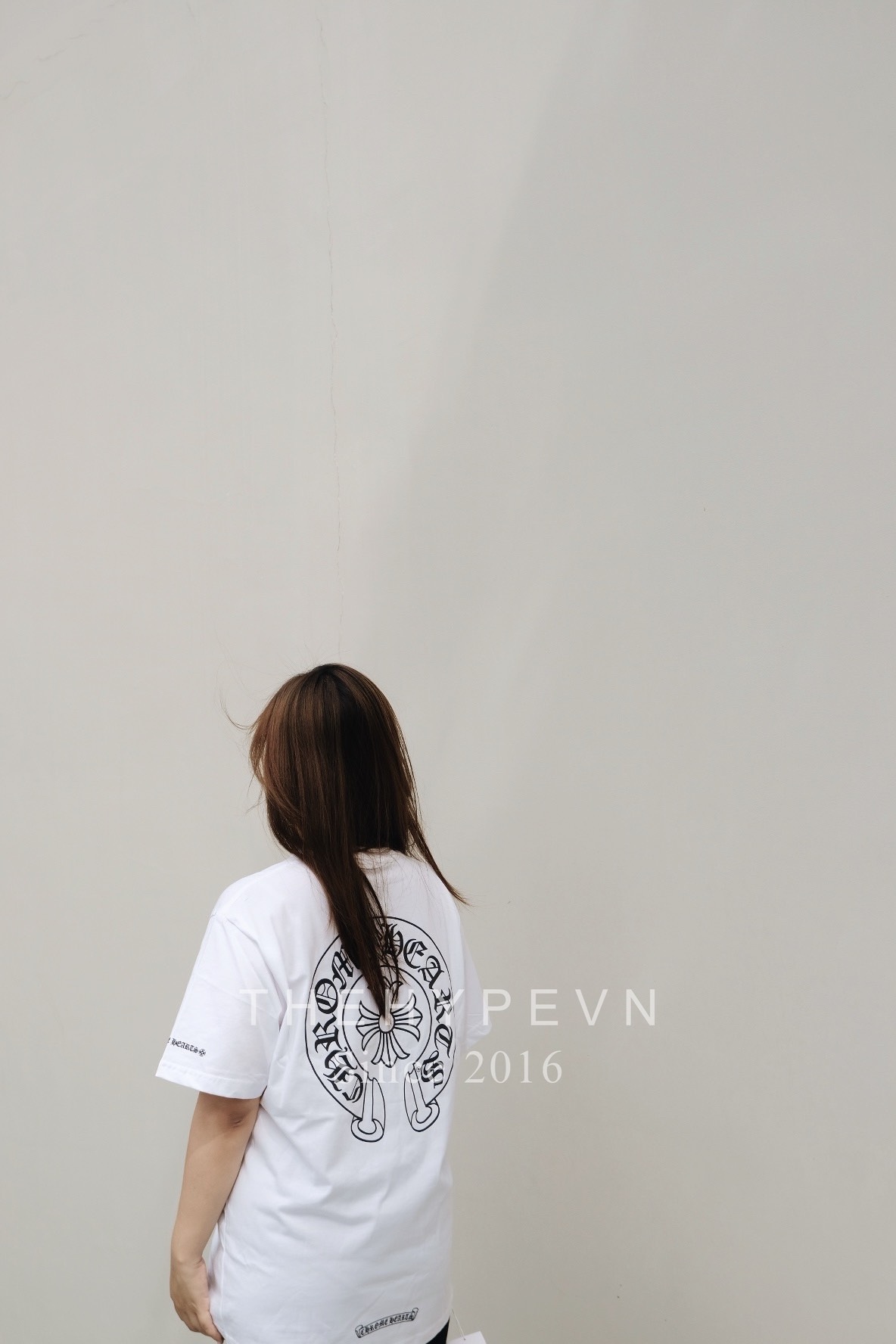 Áo Thun Chrome Hearts CH Horseshoe Logo Pocket (White) [Mirror Quality]