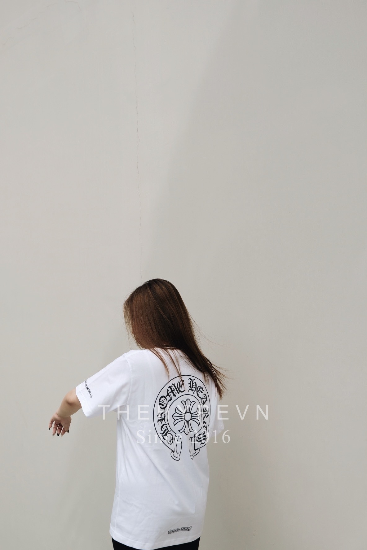 Áo Thun Chrome Hearts CH Horseshoe Logo Pocket (White) [Mirror Quality]