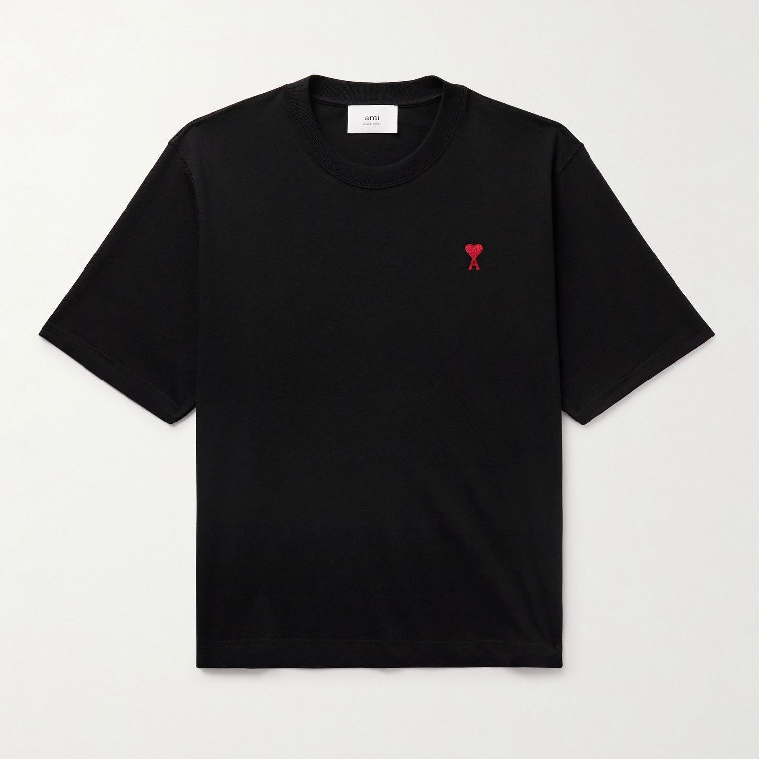 ÁO PHÔNG AMI PARIS SMALL HEART LOGO TEE (BLACK)