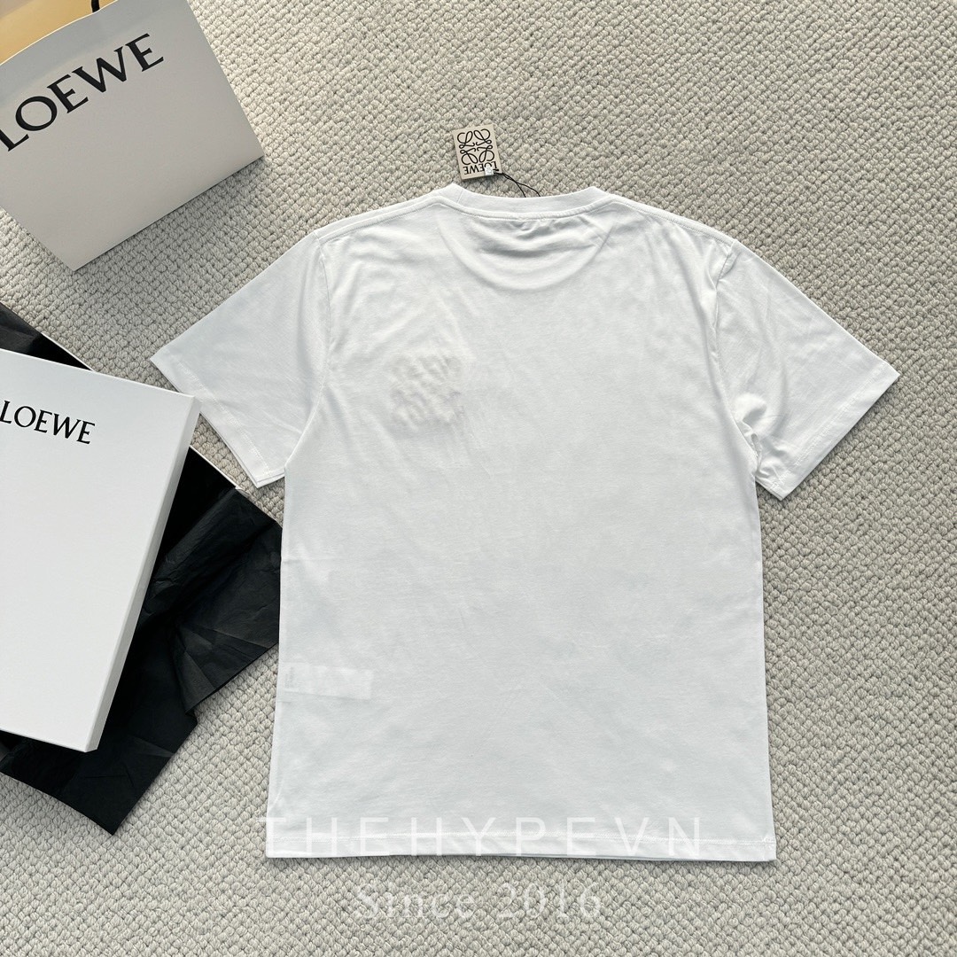 Áo Thun Loewe Anagram cotton relaxed fit (White) [Mirror Quality]