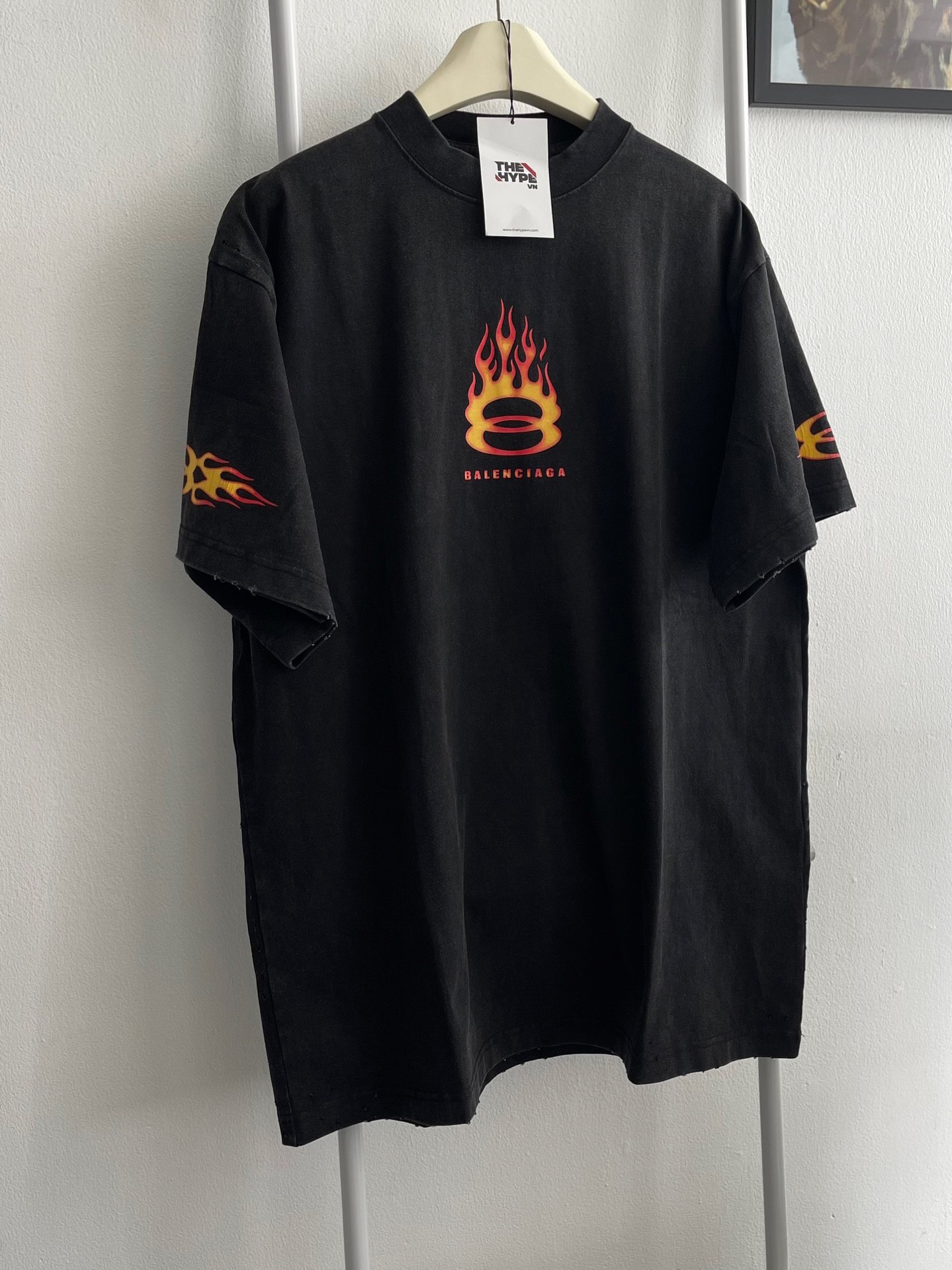 Áo Thun Balenciaga Burning Unity (Black) [Mirror Quality]