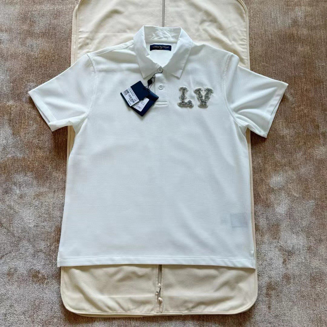 Áo Polo Louis Vuitton Poplin (White) [Mirror Quality]