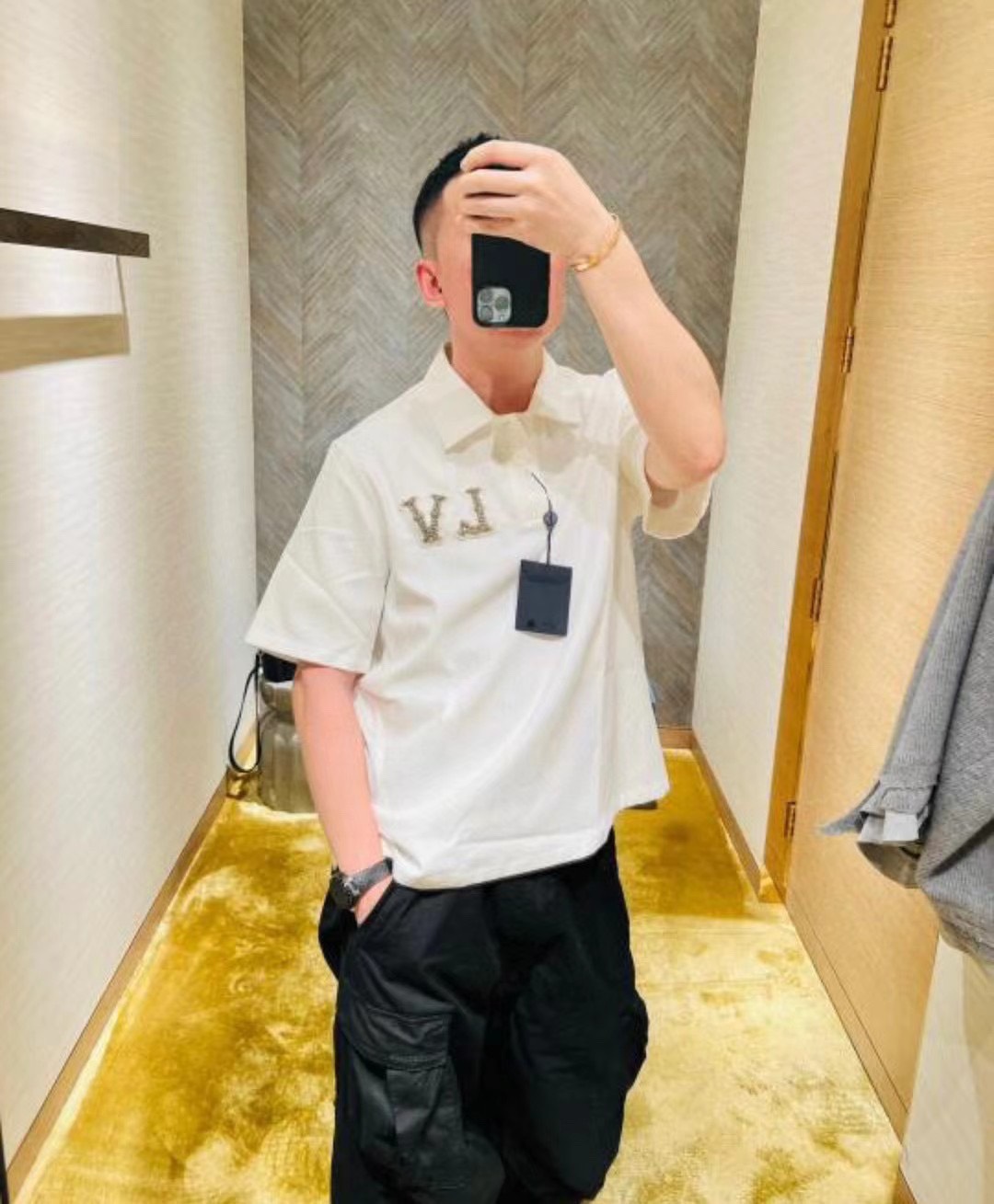 Áo Polo Louis Vuitton Poplin (White) [Mirror Quality]
