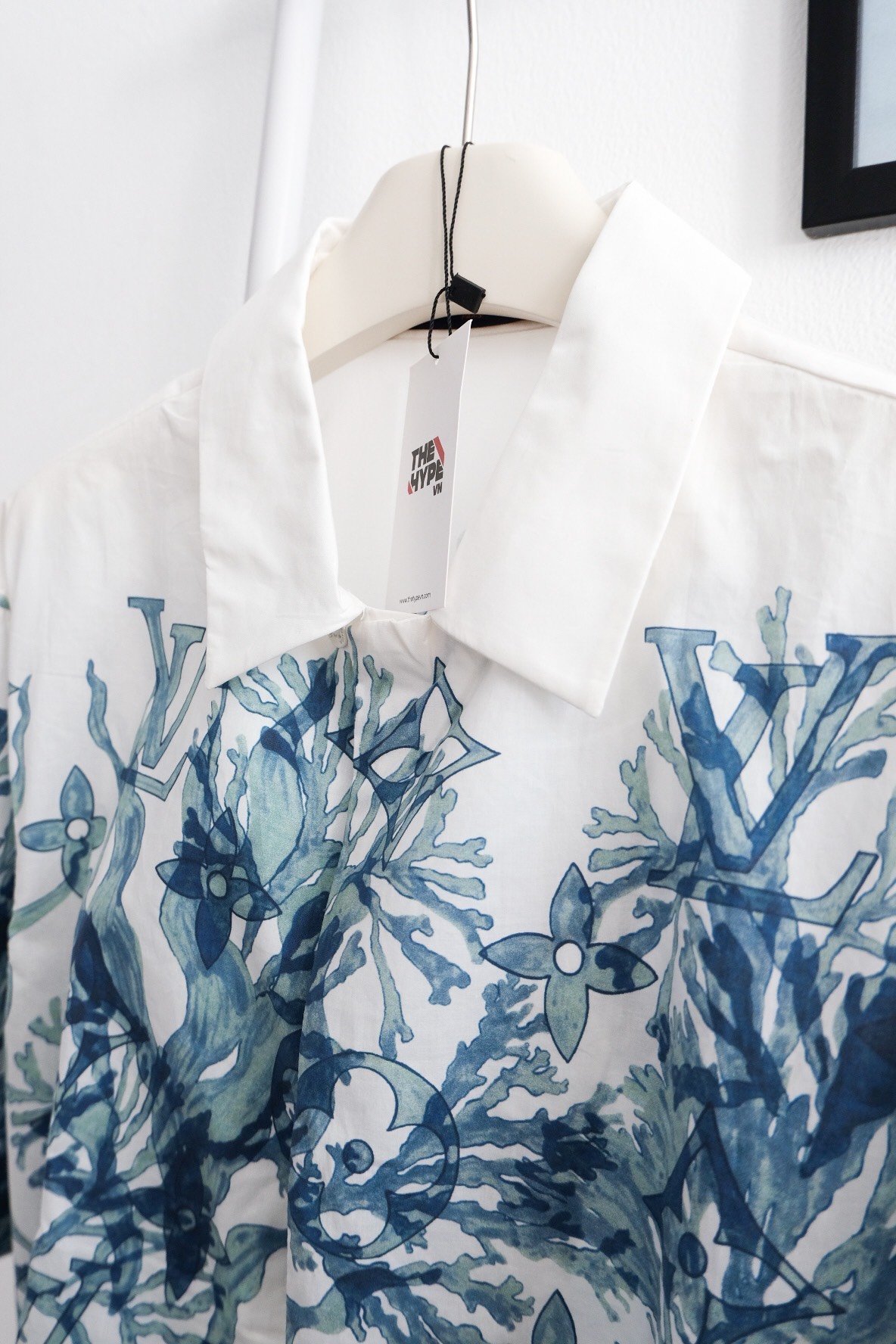 Áo Sơ Mi Louis Vuitton Graphic Short-Sleeved Cotton ( White) [Mirror Quality]
