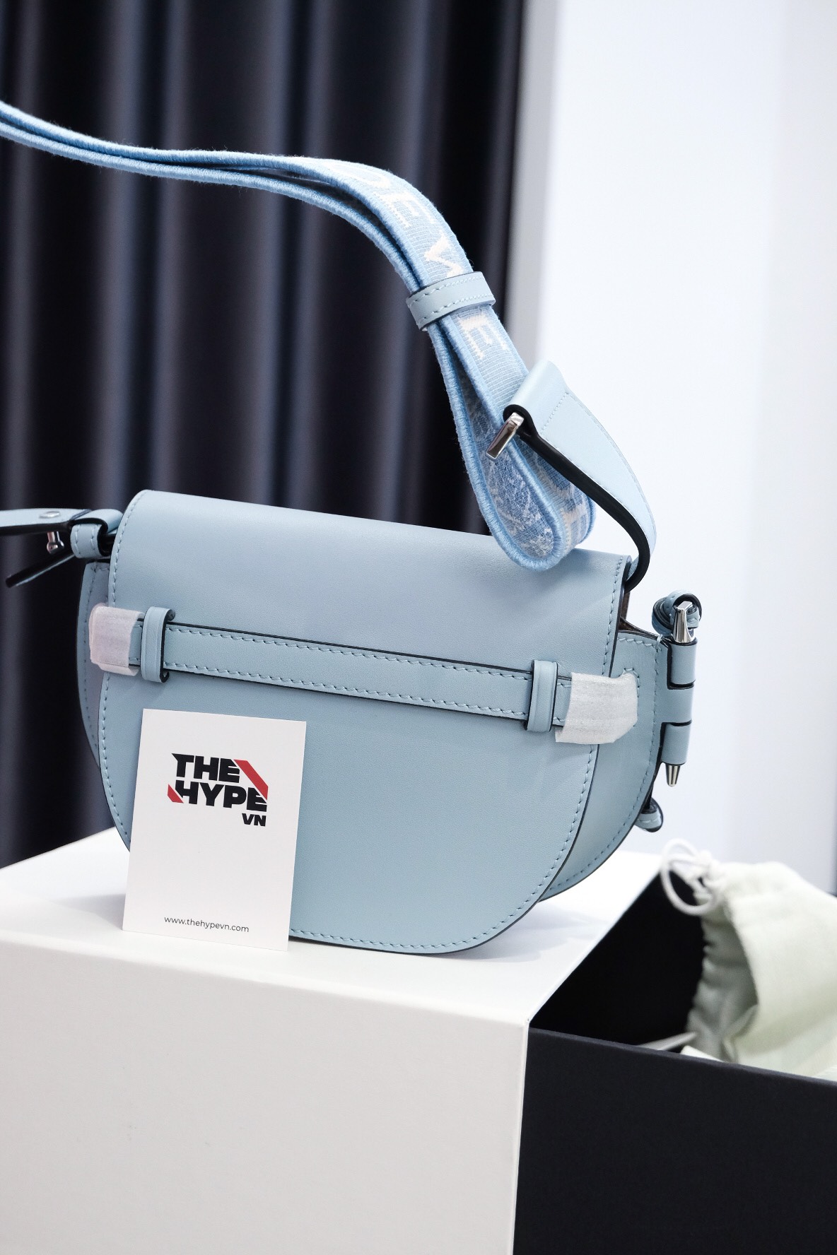 Túi Loewe Mini Gate Dual (Blue) [Mirror Quality]