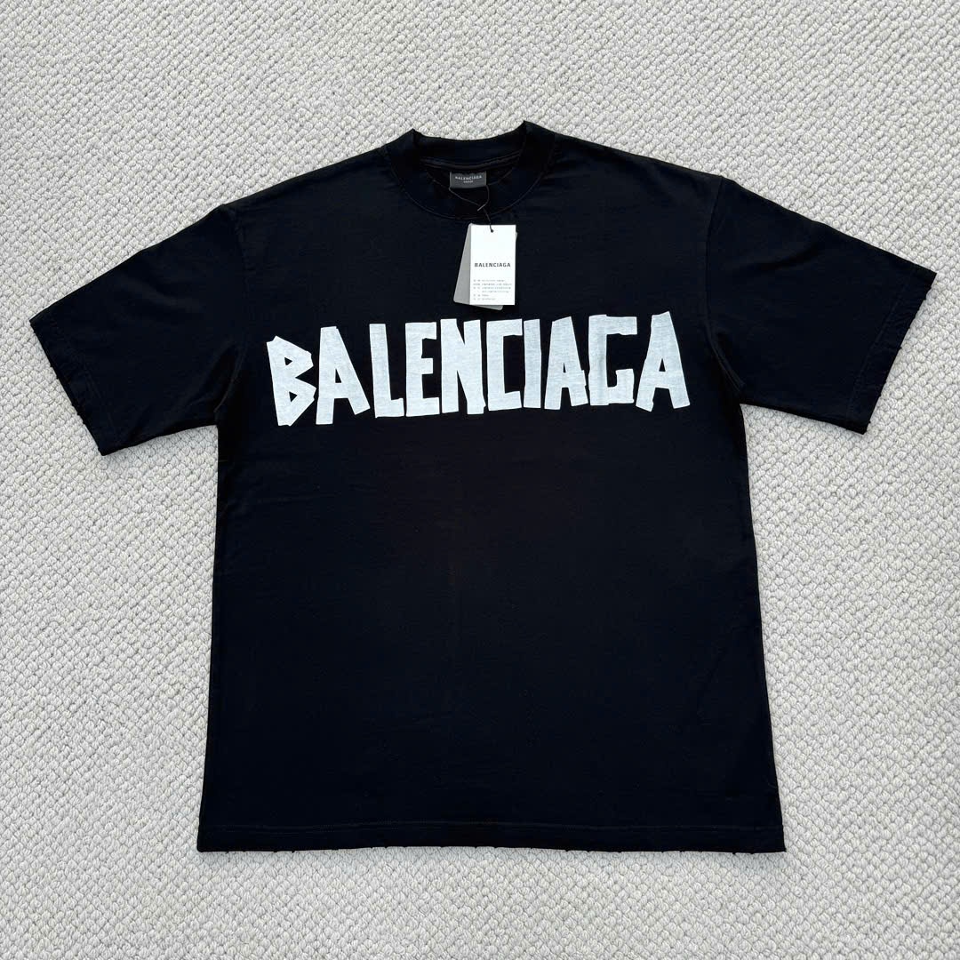 Áo Thun Balenciaga BLCG New Tape Type (Black) [Mirror Quality]