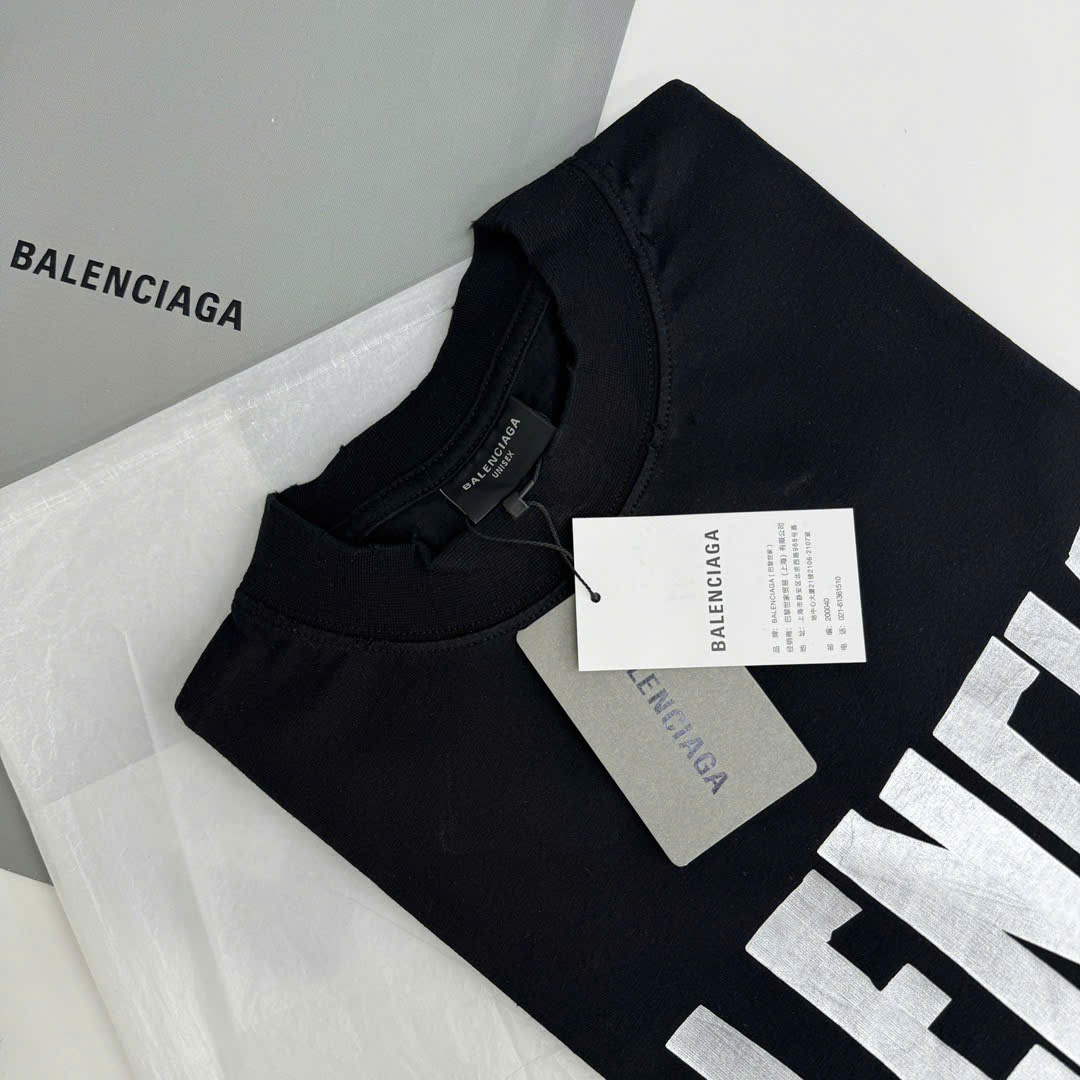 Áo Thun Balenciaga BLCG New Tape Type (Black) [Mirror Quality]