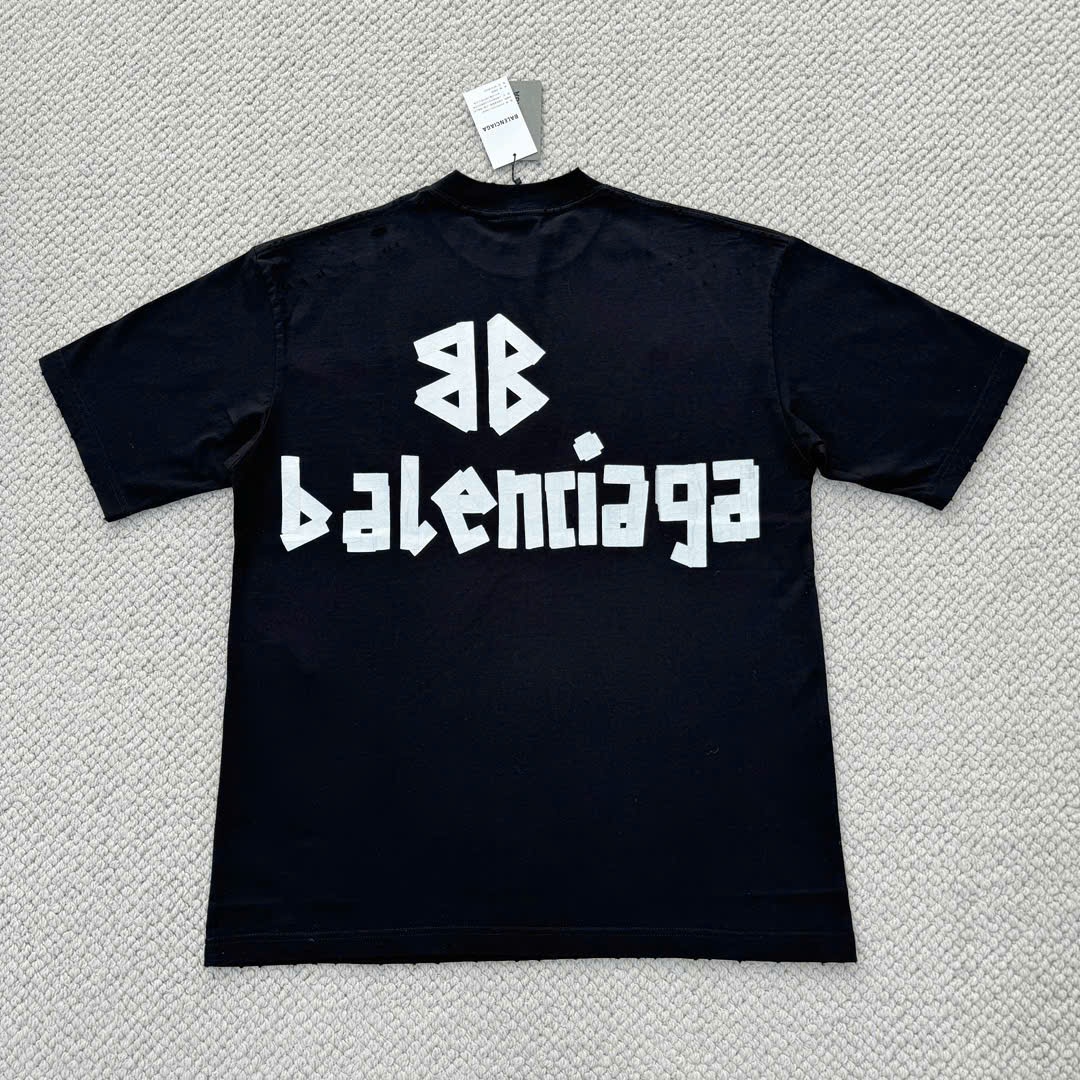 Áo Thun Balenciaga BLCG New Tape Type (Black) [Mirror Quality]