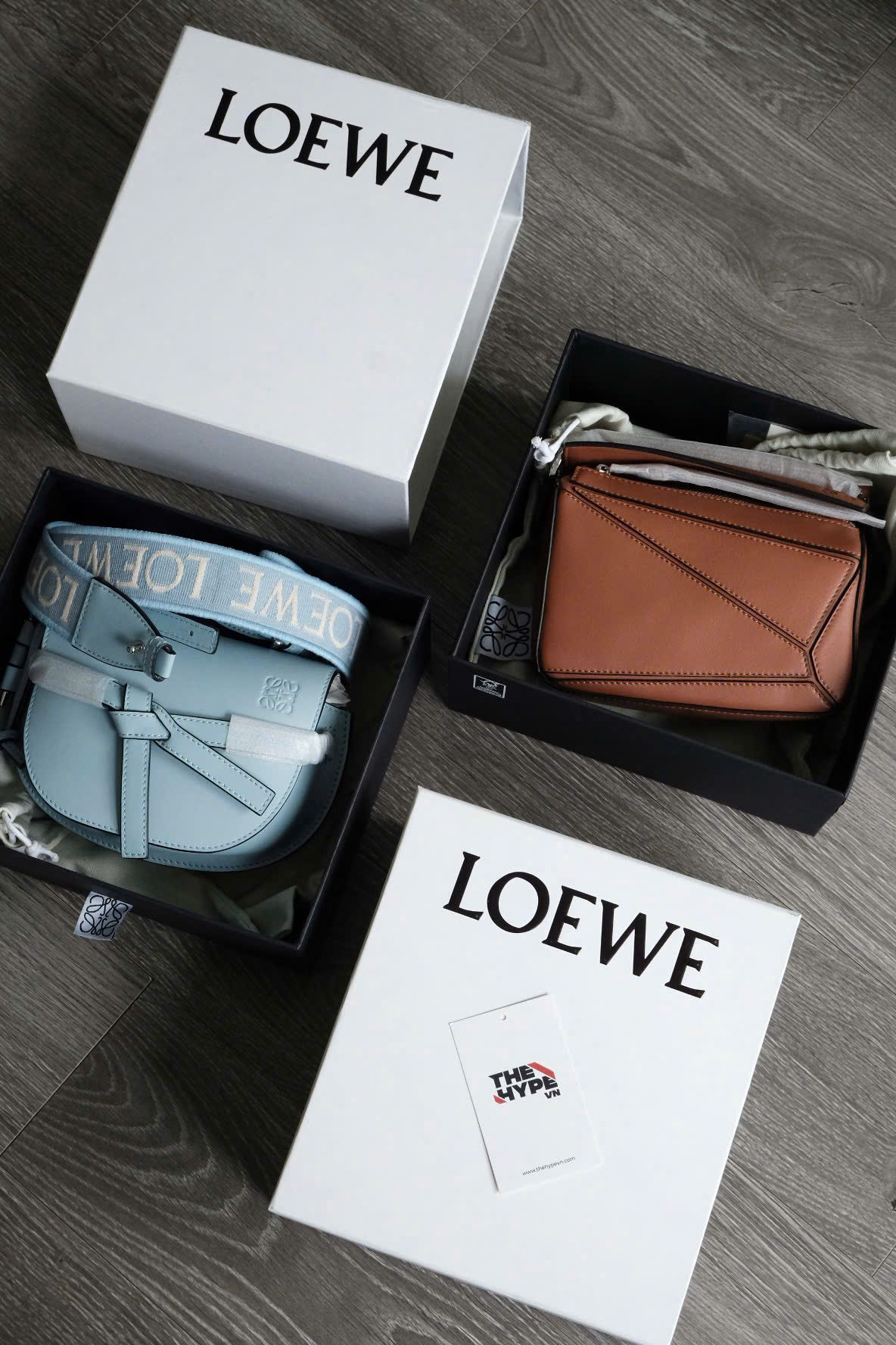 Túi Loewe Mini Gate Dual (Blue) [Mirror Quality]